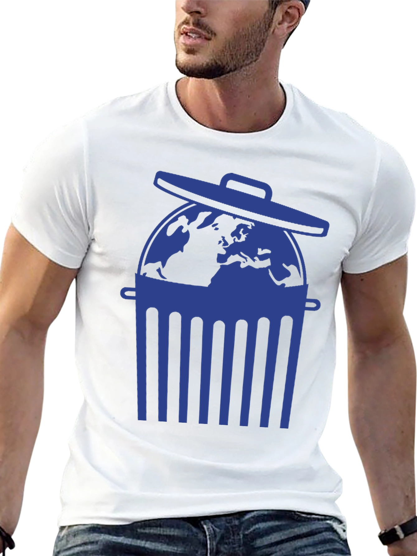 Earth in Trash Can Graphic Tee