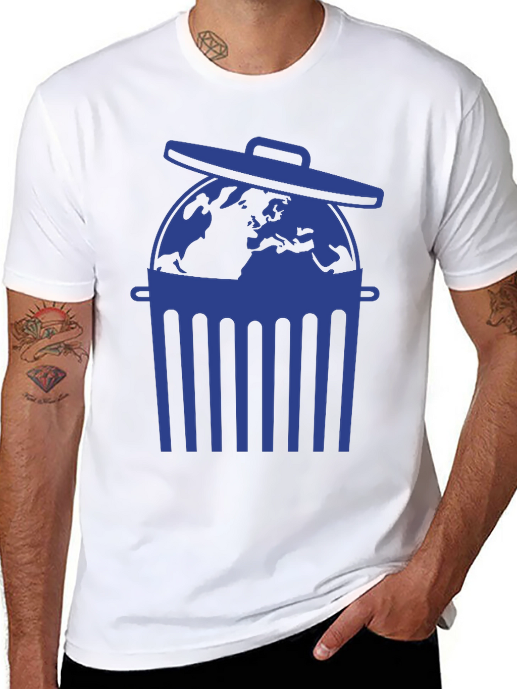 Earth in Trash Can Graphic Tee