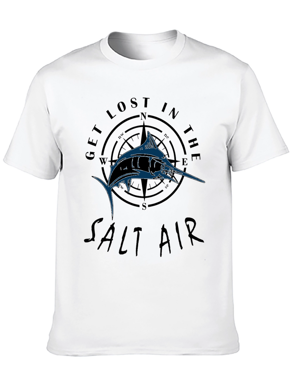 Get Lost in the Salt Air Black Graphic T-Shirt
