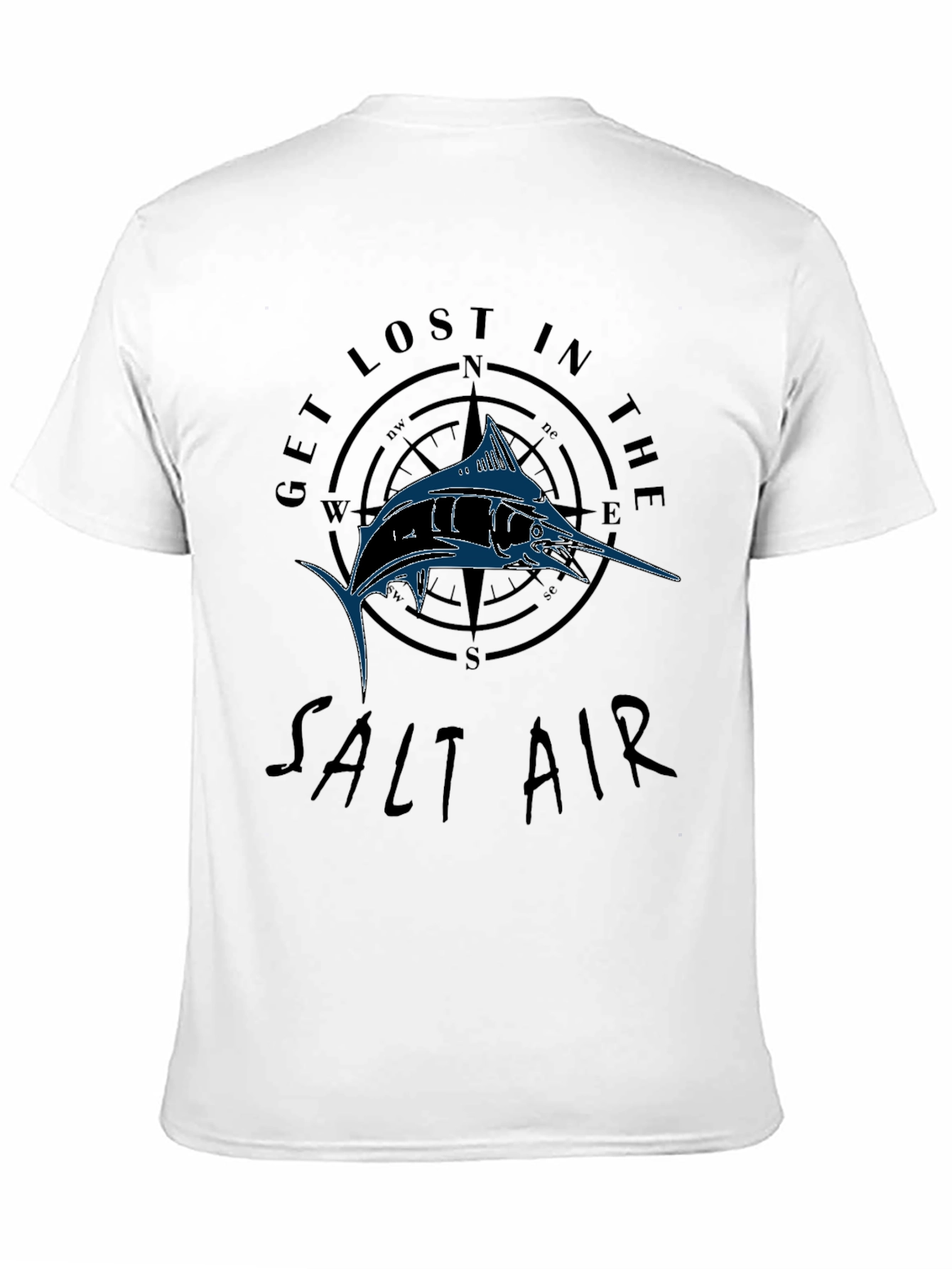 Get Lost in the Salt Air Black Graphic T-Shirt