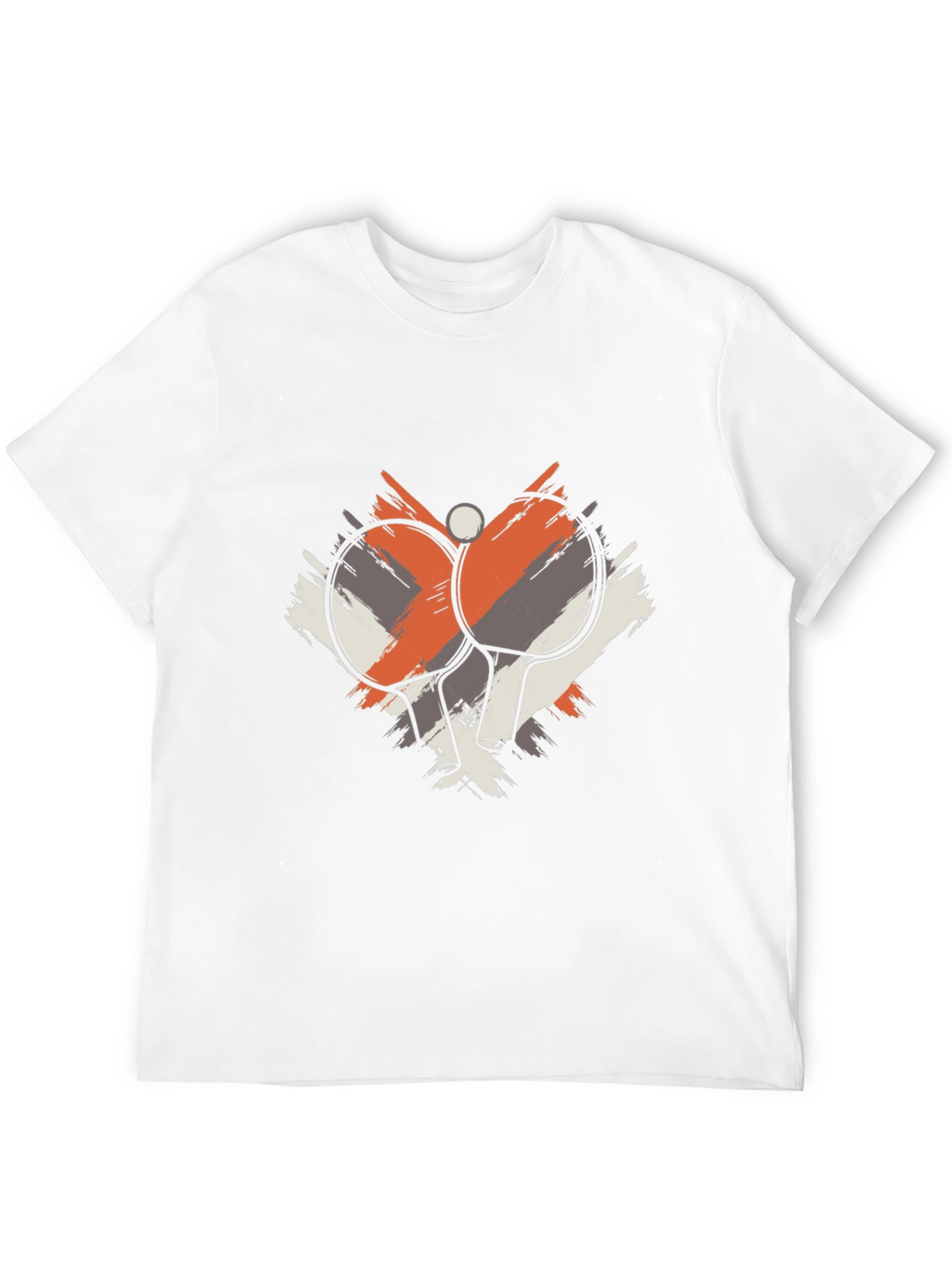 Ping Pong Paddles Graphic Tee - Black Cotton