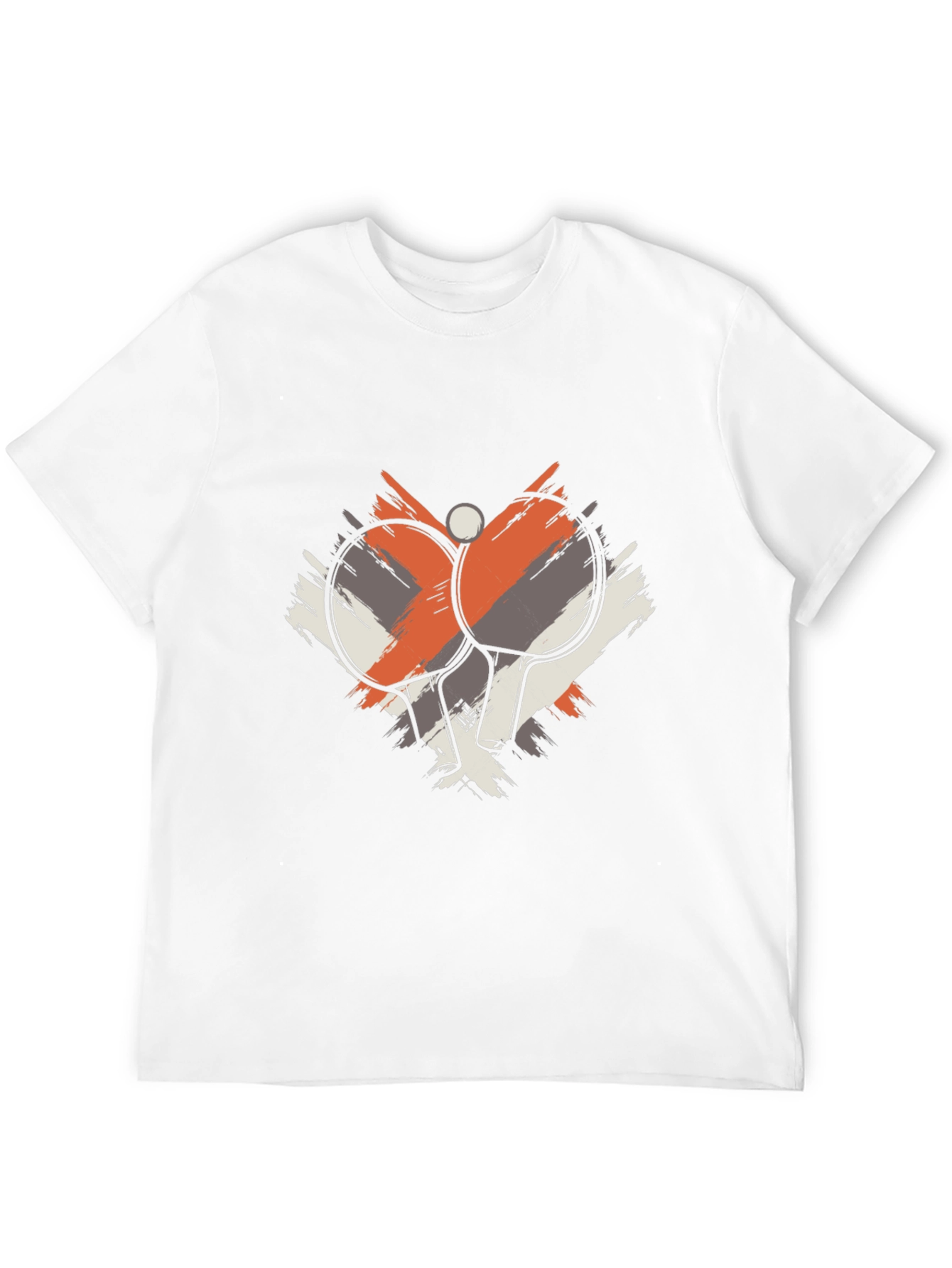 Ping Pong Paddles Graphic Tee - Black Cotton