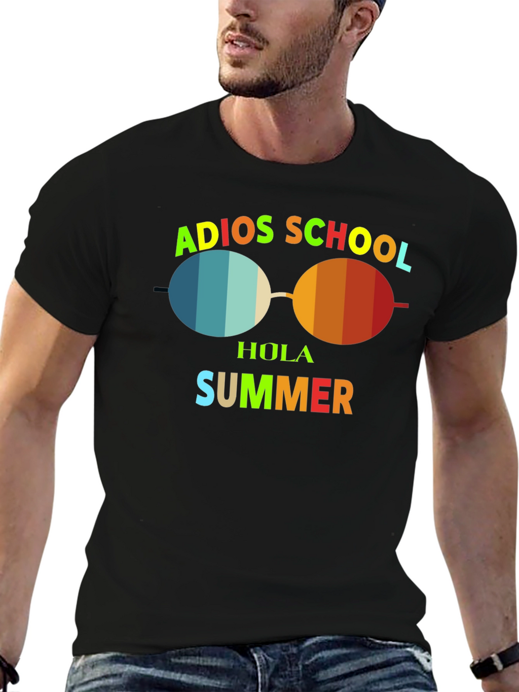 Adios School Hola Summer Graphic T-Shirt