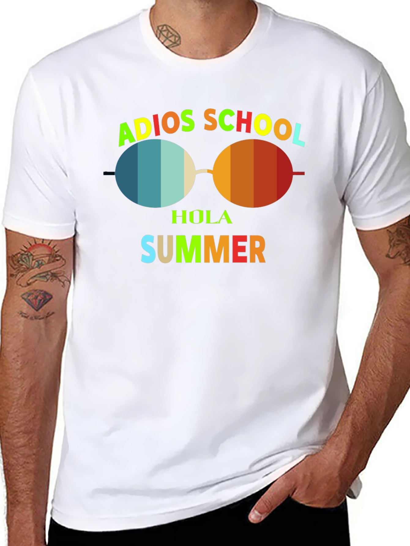 Adios School Hola Summer Graphic T-Shirt