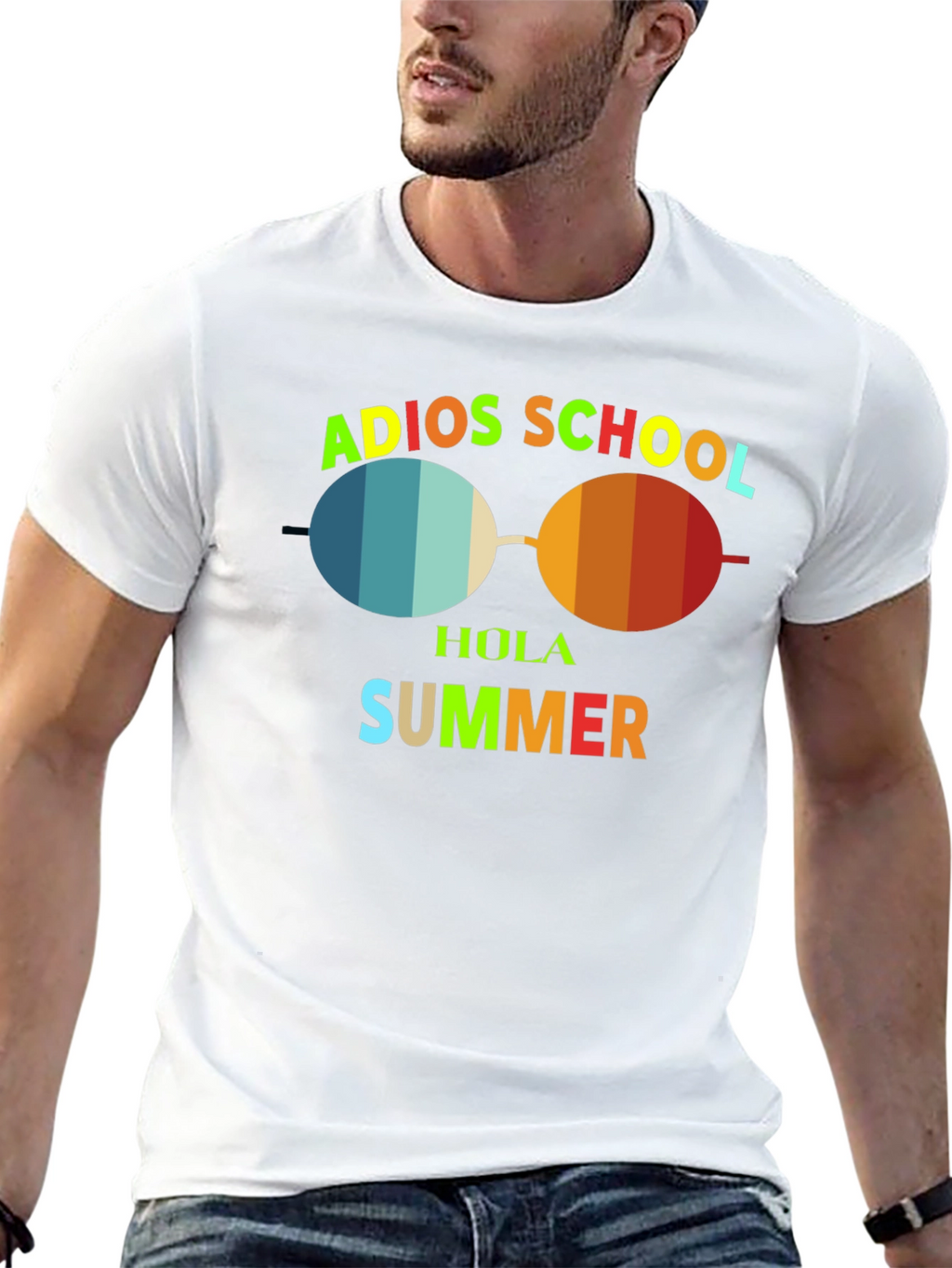 Adios School Hola Summer Graphic T-Shirt