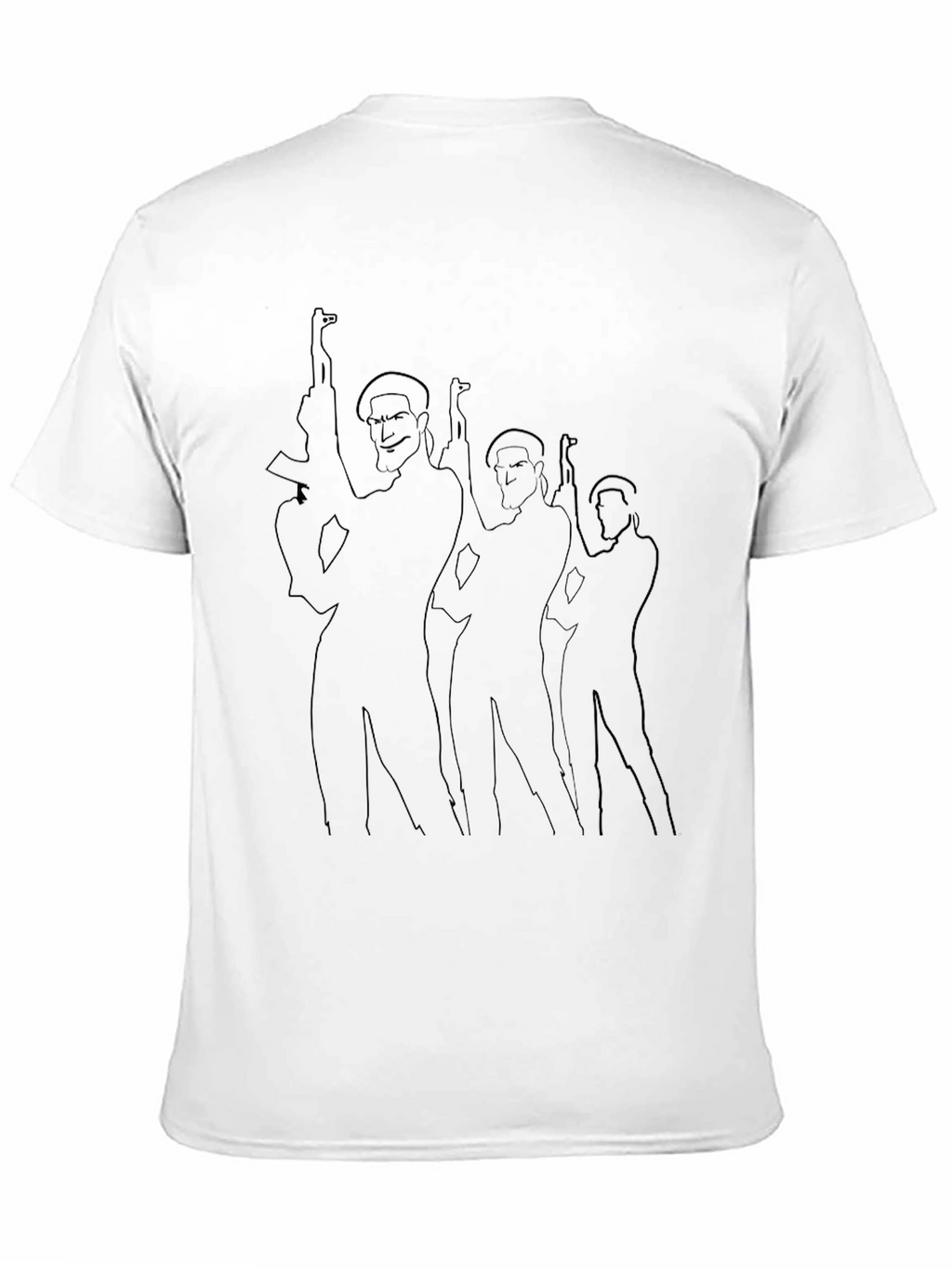 Graphic Print Black Crew Neck T-Shirt