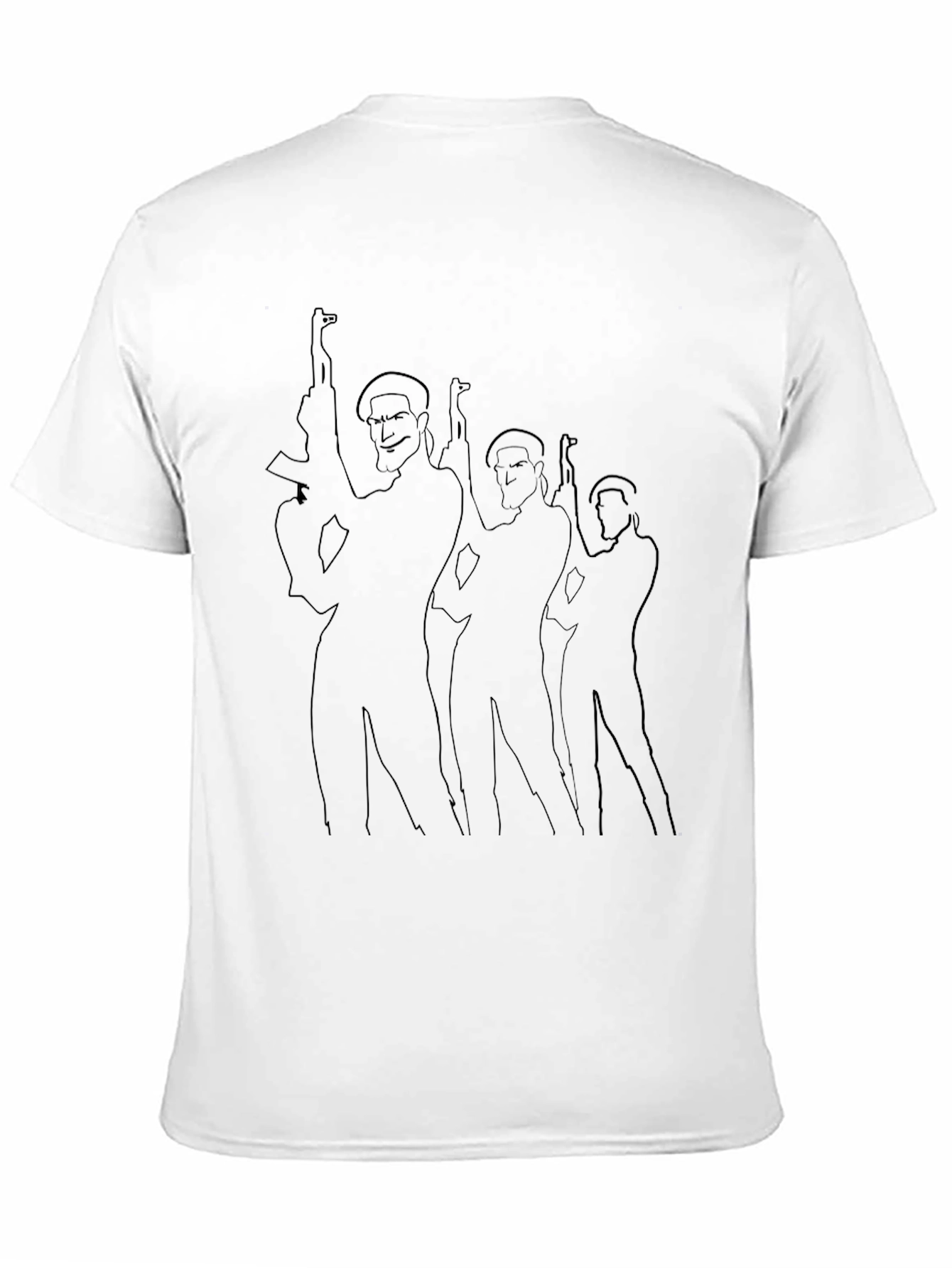 Graphic Print Black Crew Neck T-Shirt