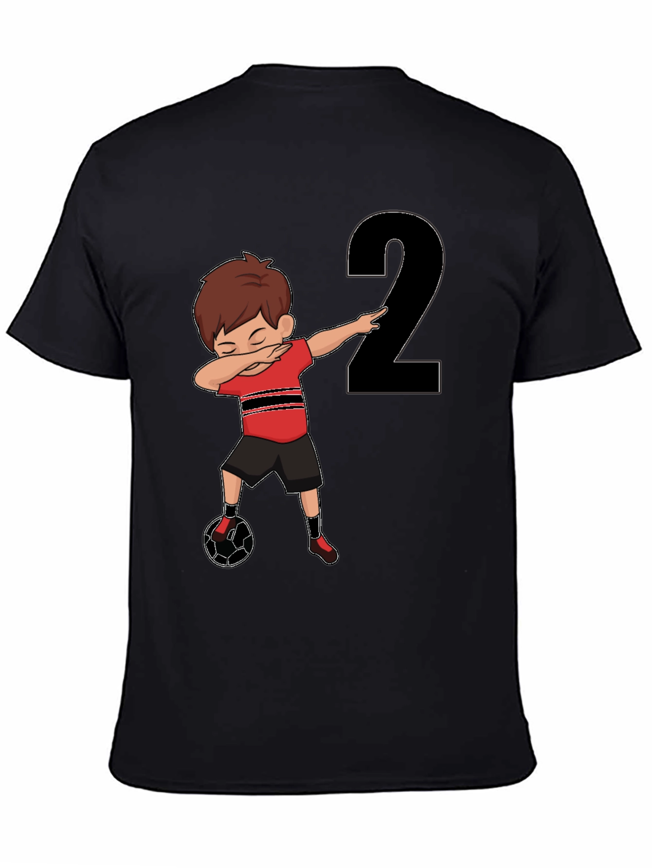 Dabbing Soccer Boy Birthday Number 2 T-Shirt