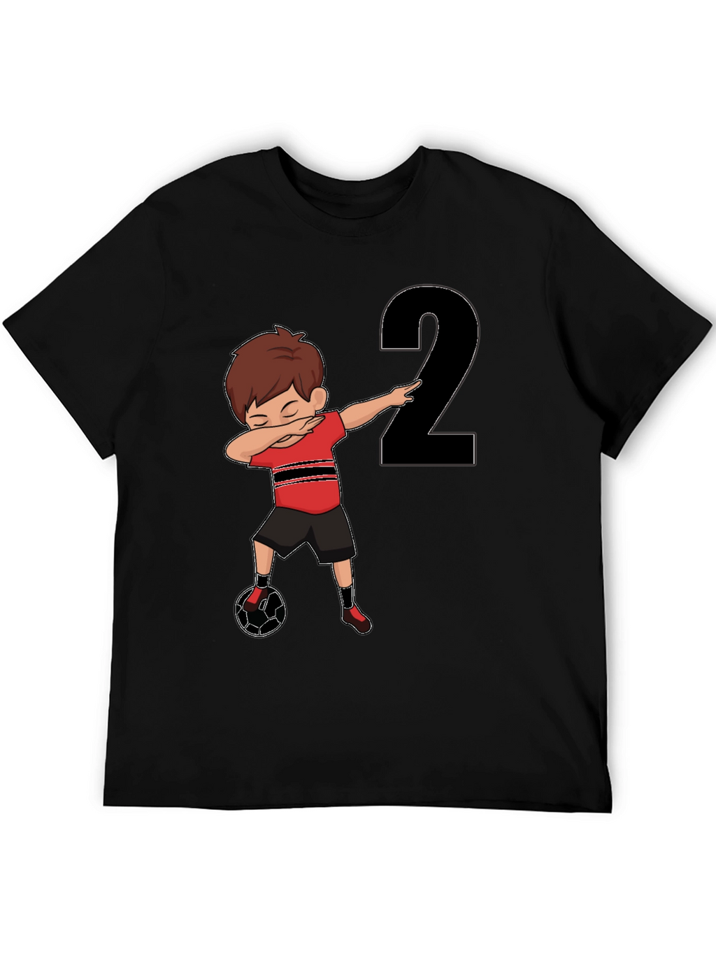 Dabbing Soccer Boy Birthday Number 2 T-Shirt