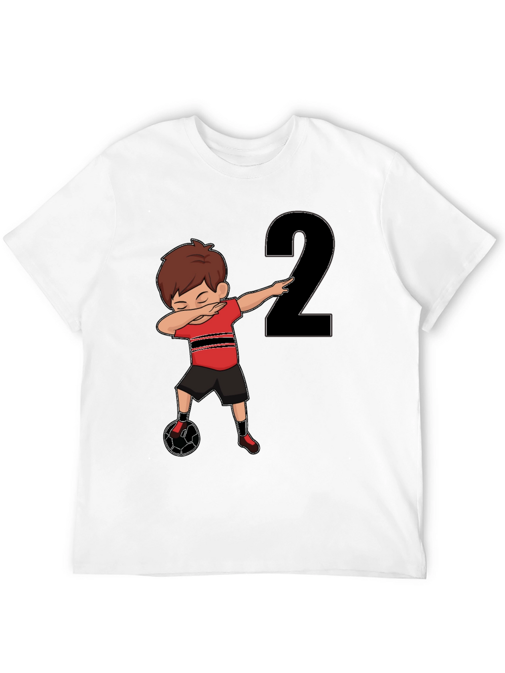 Dabbing Soccer Boy Birthday Number 2 T-Shirt