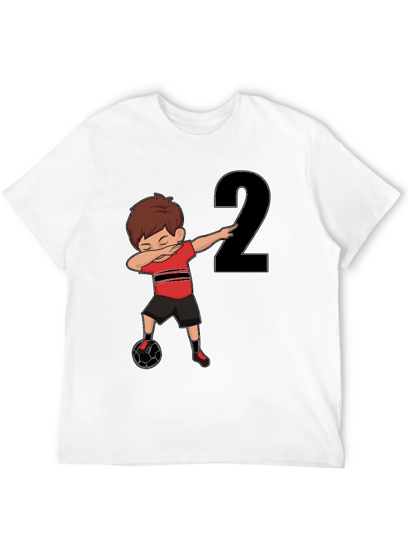 Dabbing Soccer Boy Birthday Number 2 T-Shirt