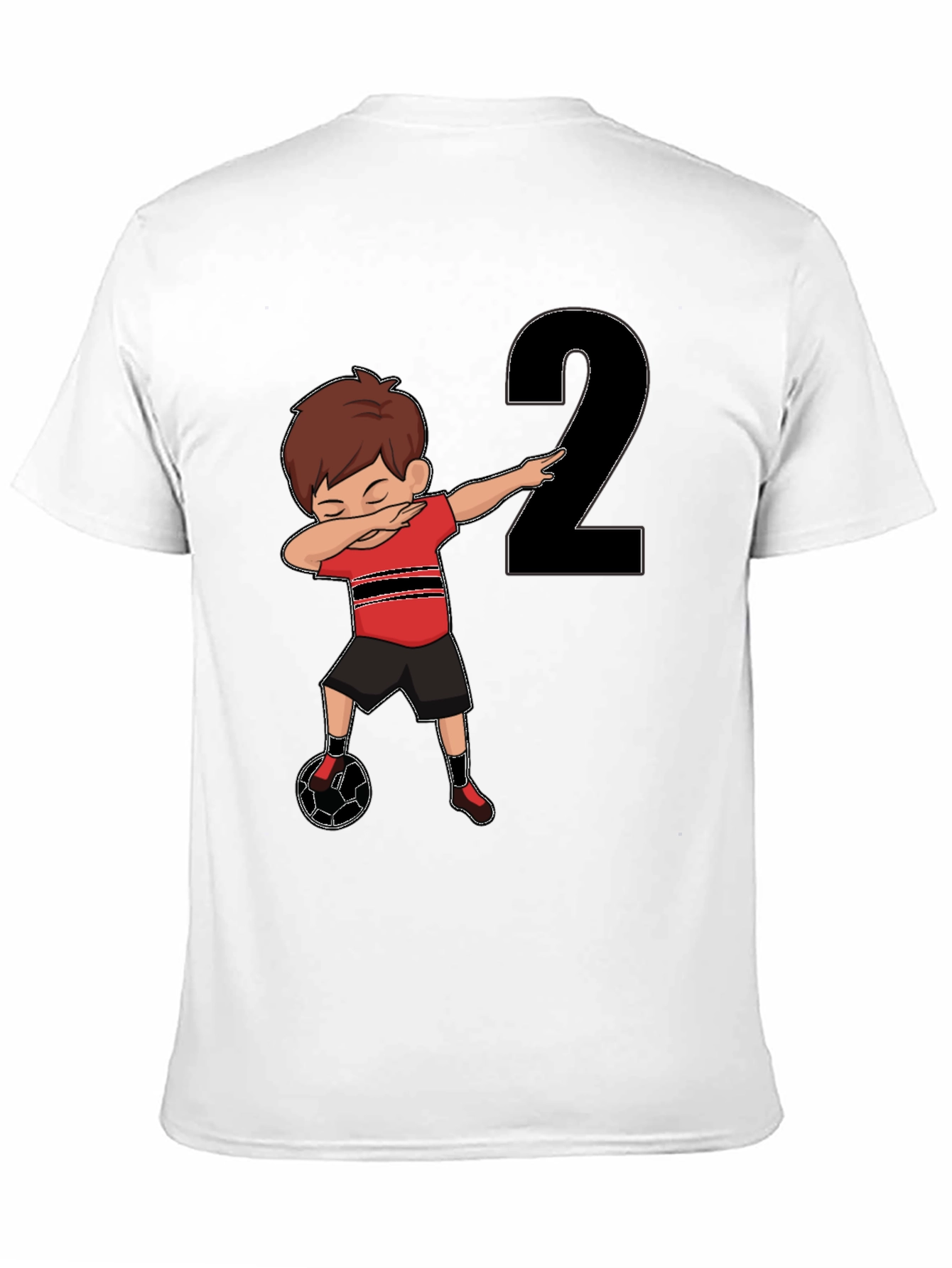 Dabbing Soccer Boy Birthday Number 2 T-Shirt