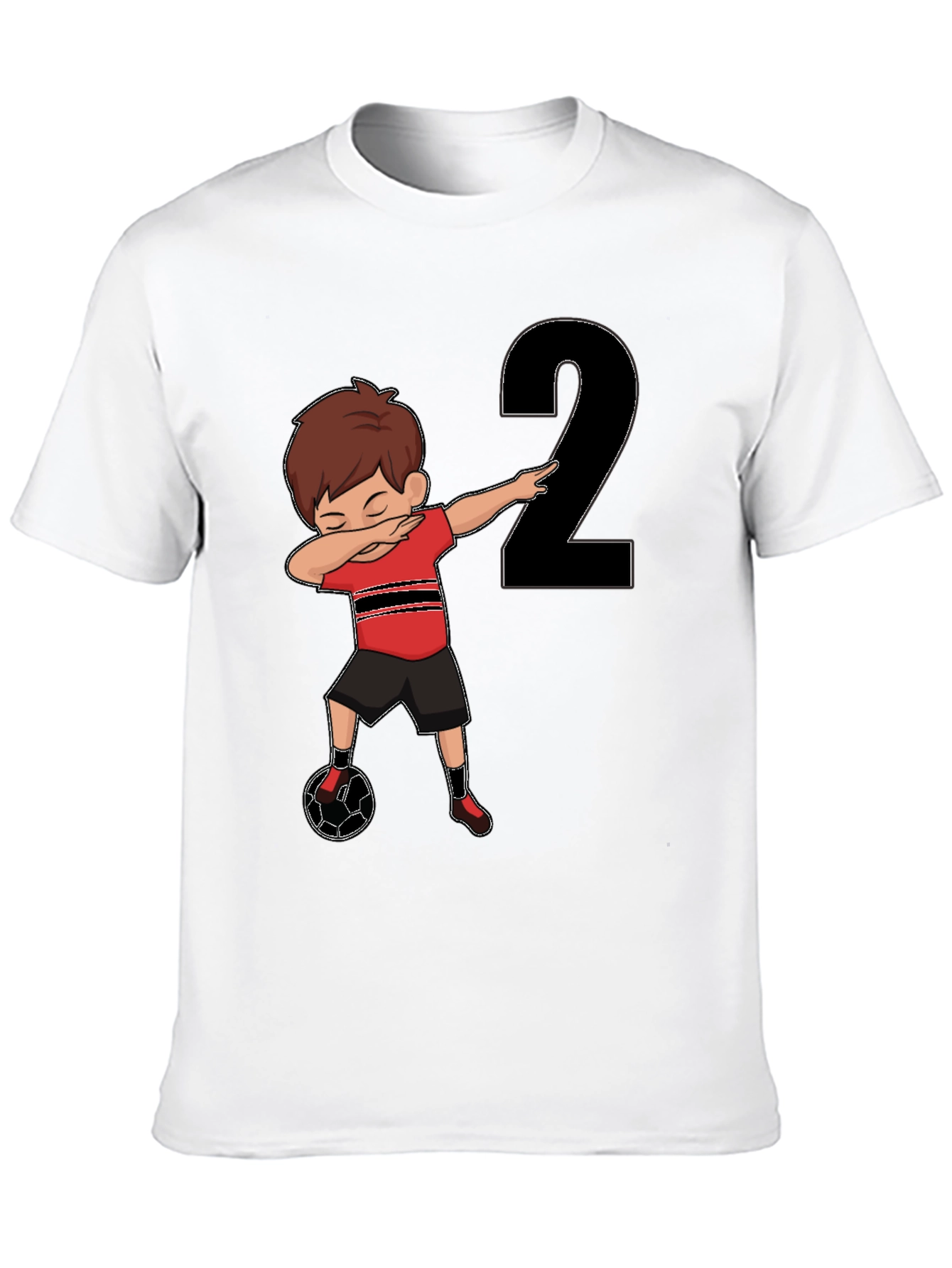 Dabbing Soccer Boy Birthday Number 2 T-Shirt