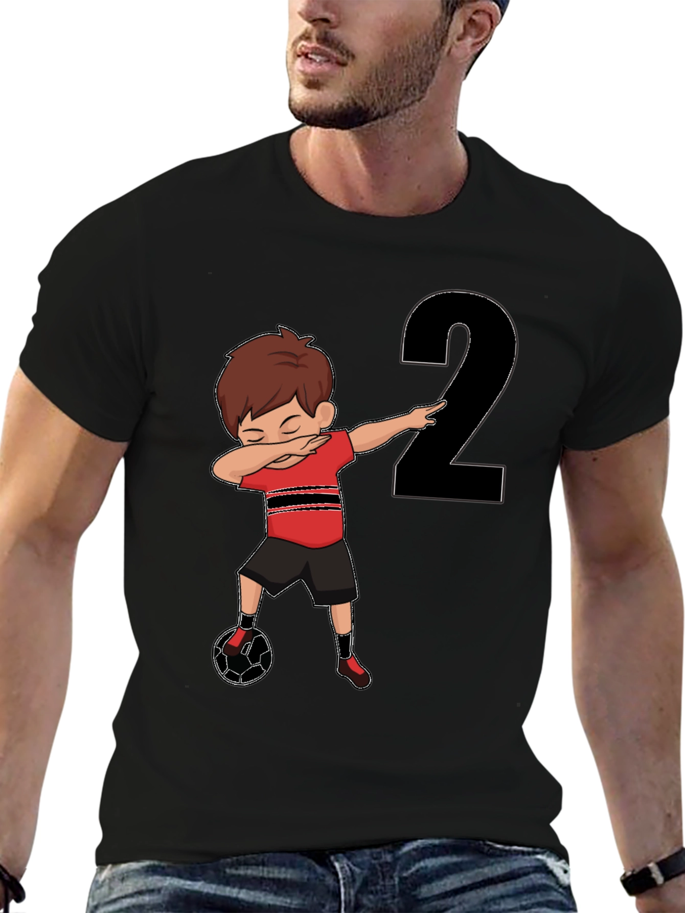 Dabbing Soccer Boy Birthday Number 2 T-Shirt