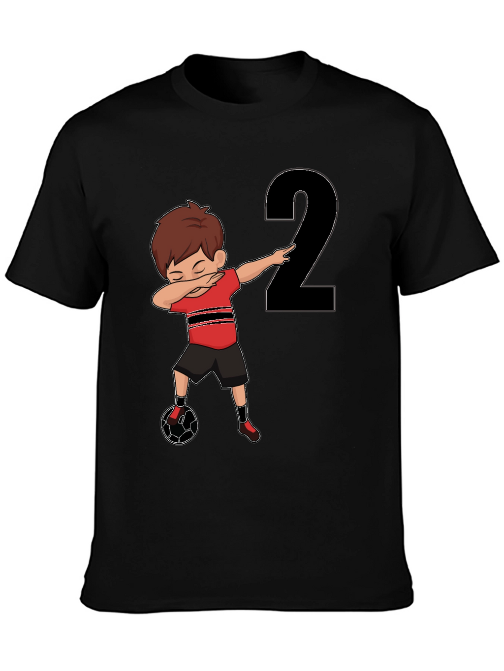 Dabbing Soccer Boy Birthday Number 2 T-Shirt