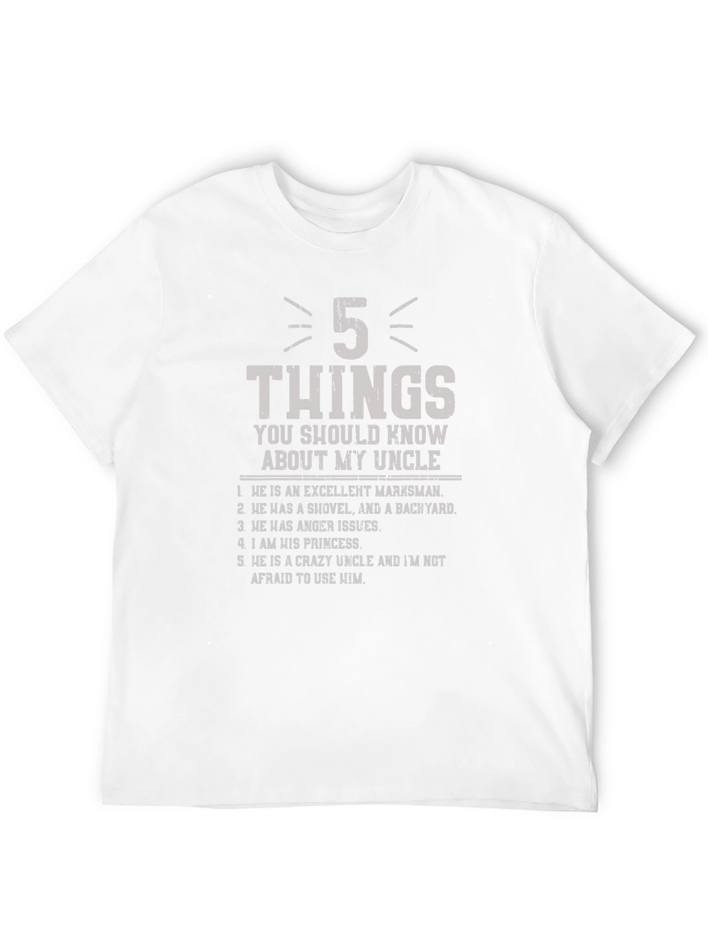 5 Things About My Uncle T-Shirt - Funny Gift