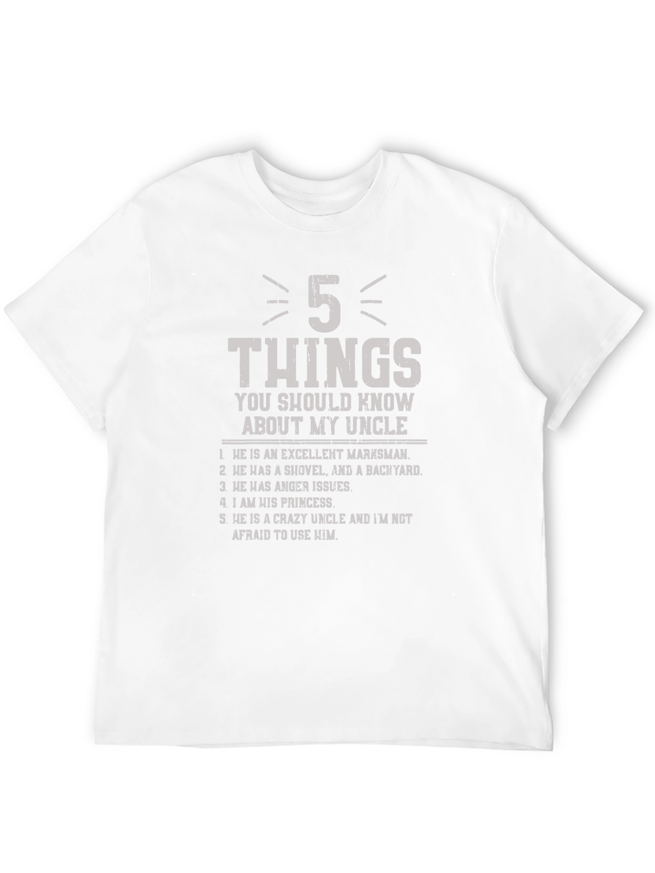 5 Things About My Uncle T-Shirt - Funny Gift