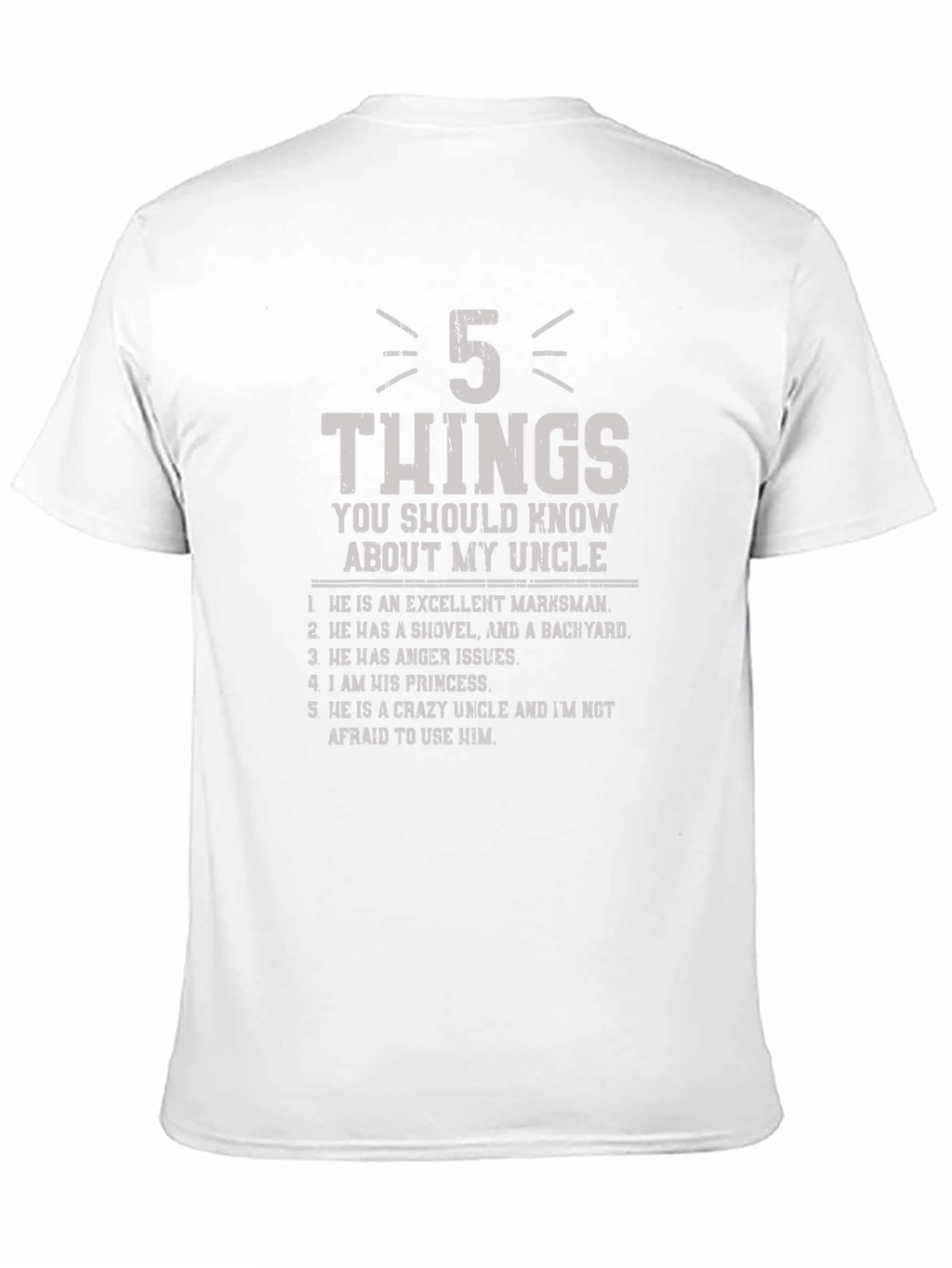 5 Things About My Uncle T-Shirt - Funny Gift
