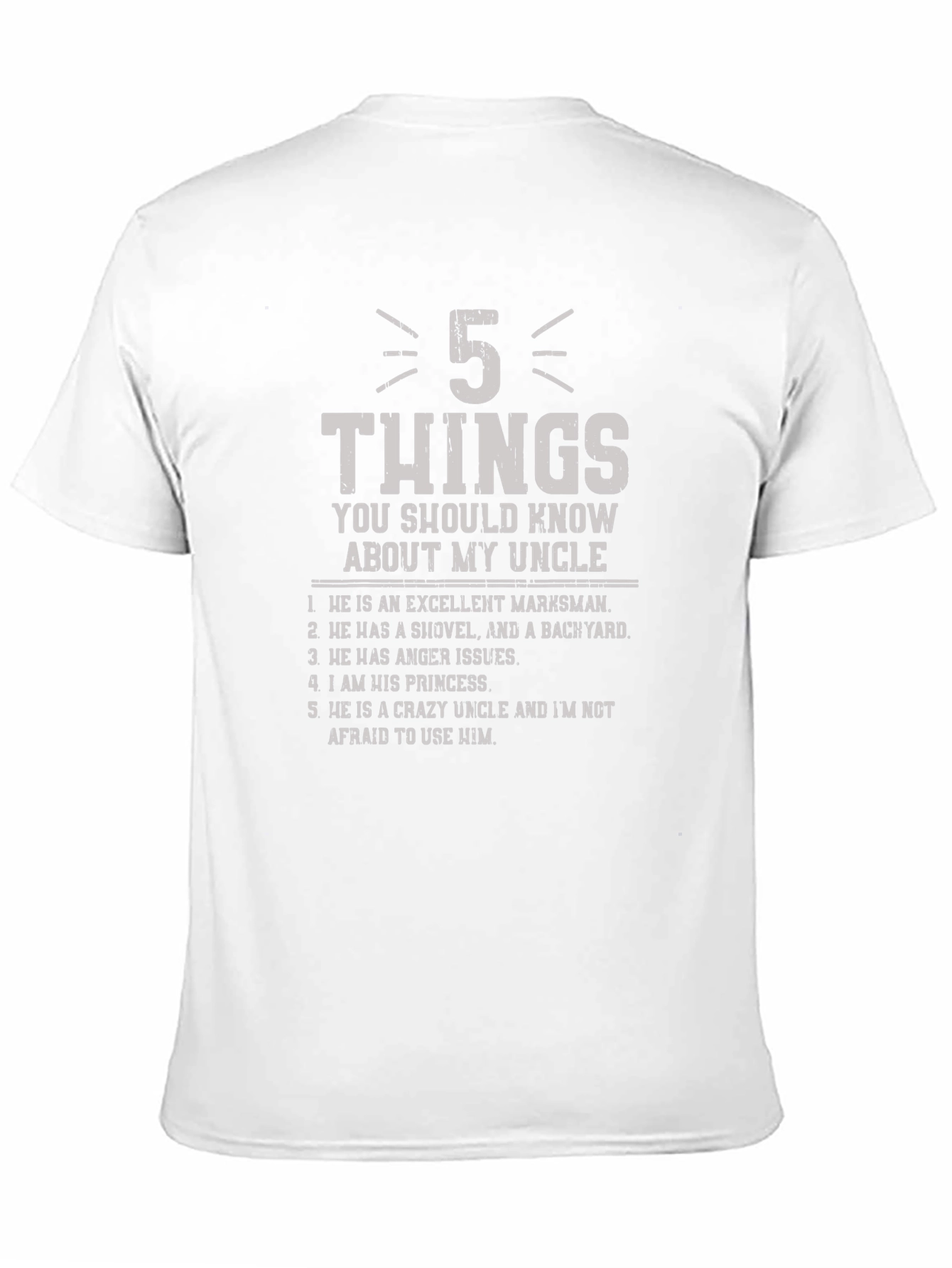 5 Things About My Uncle T-Shirt - Funny Gift