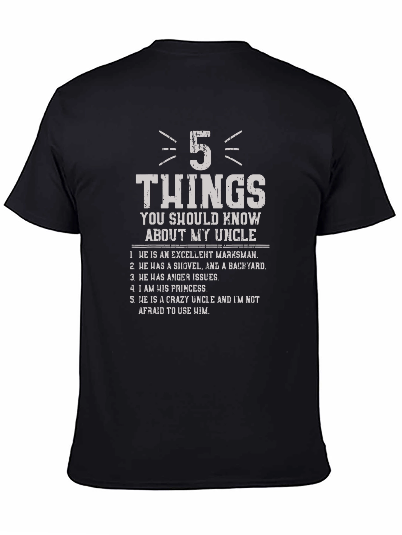 5 Things About My Uncle T-Shirt - Funny Gift