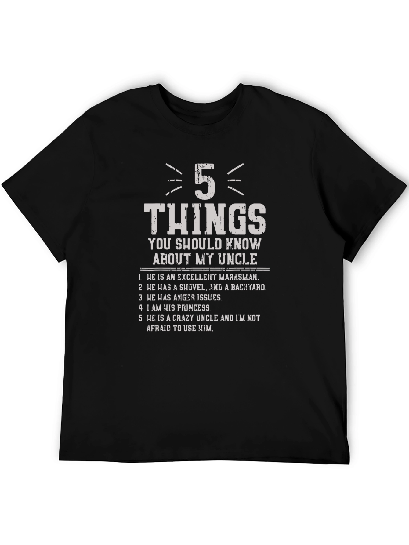 5 Things About My Uncle T-Shirt - Funny Gift
