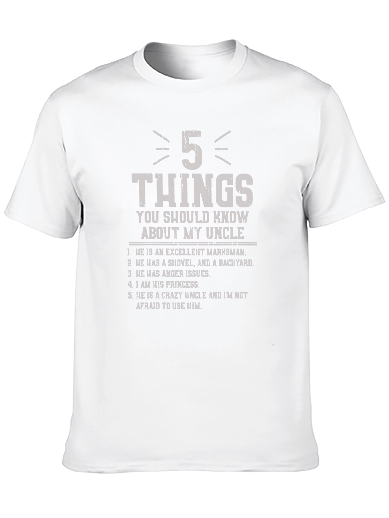 5 Things About My Uncle T-Shirt - Funny Gift
