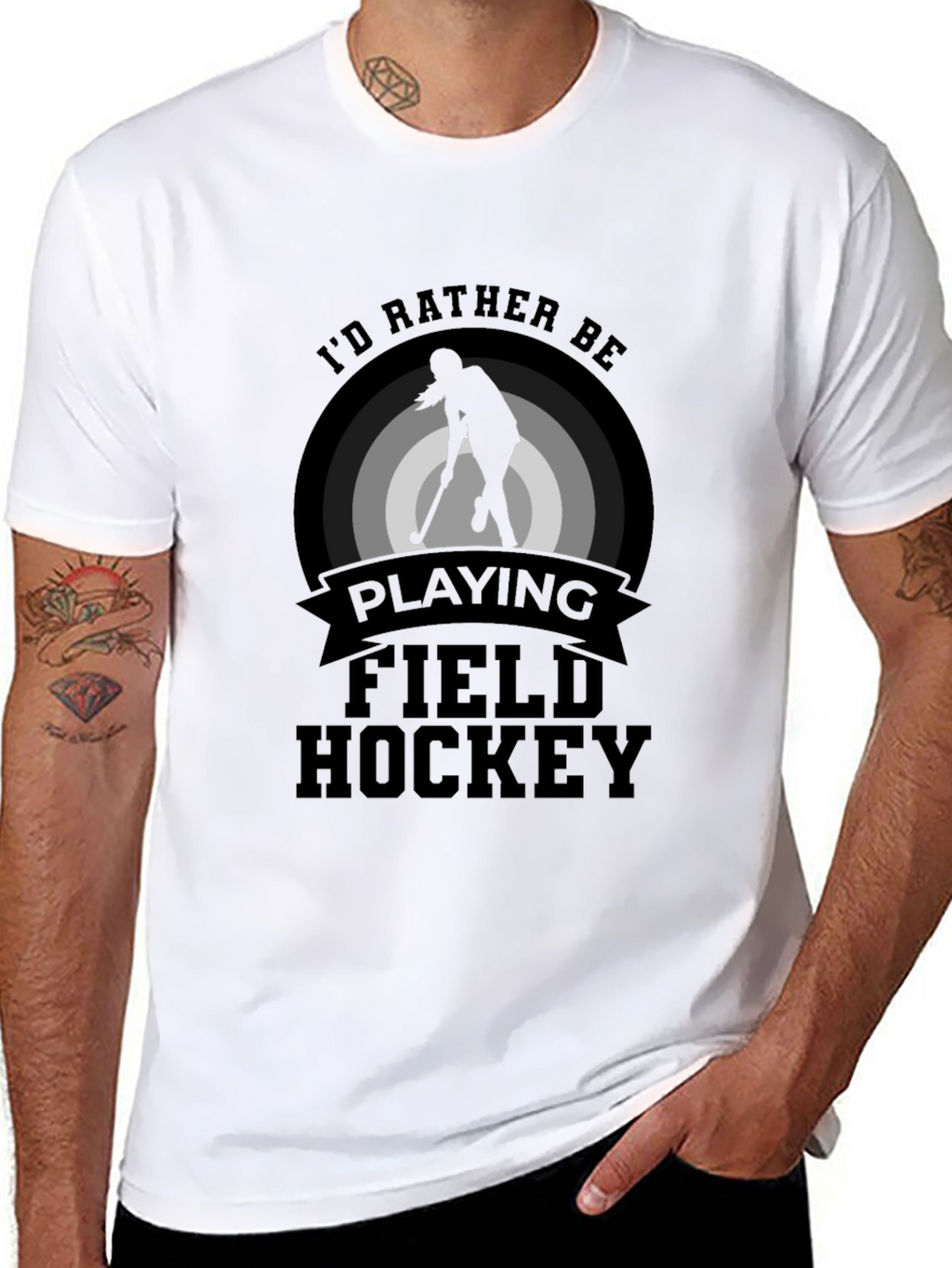 Field Hockey T-Shirt - Id Rather Be Playing