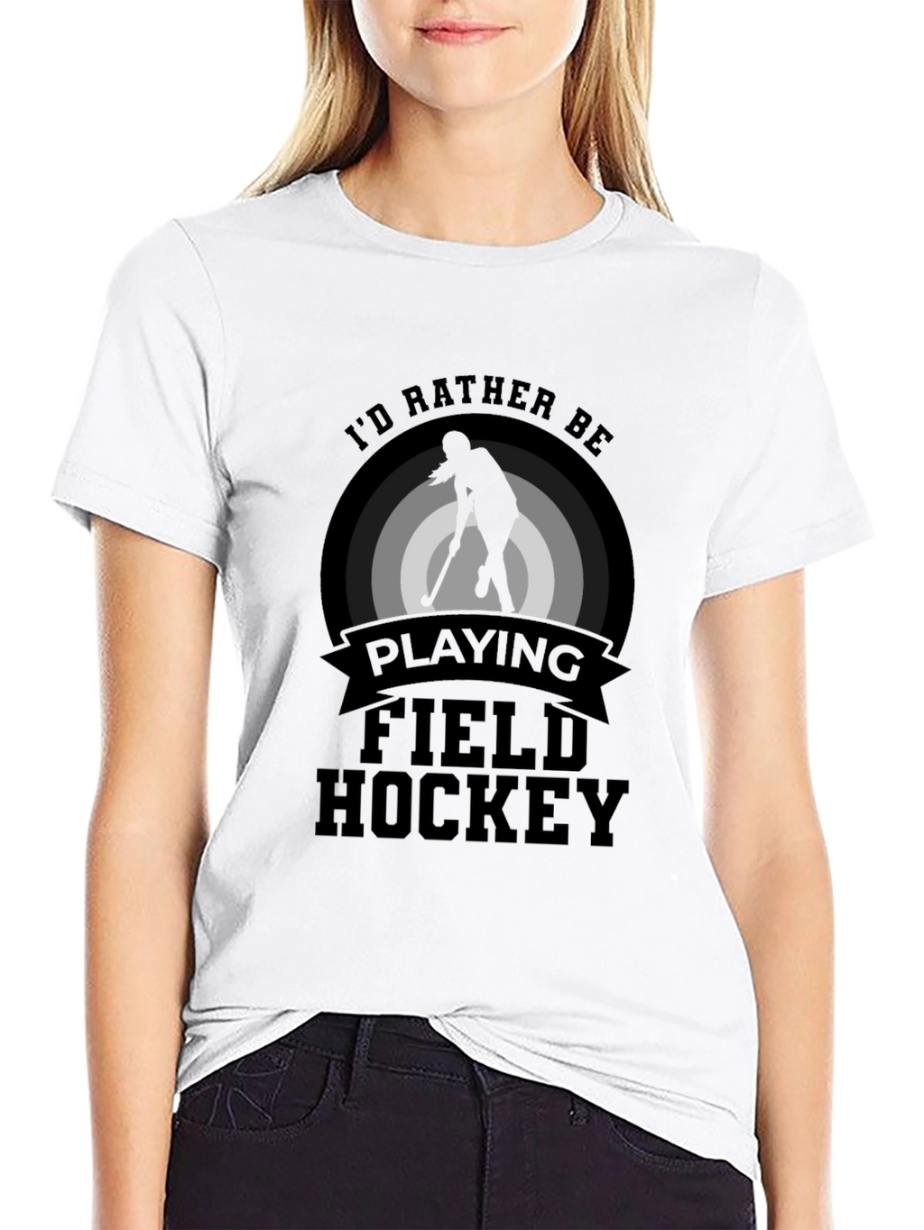 Field Hockey T-Shirt - Id Rather Be Playing