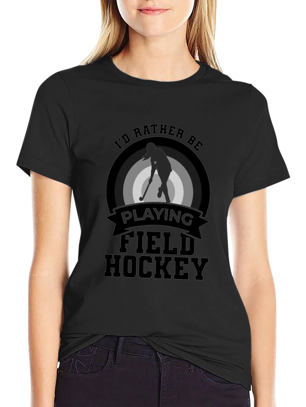 Field Hockey T-Shirt - Id Rather Be Playing
