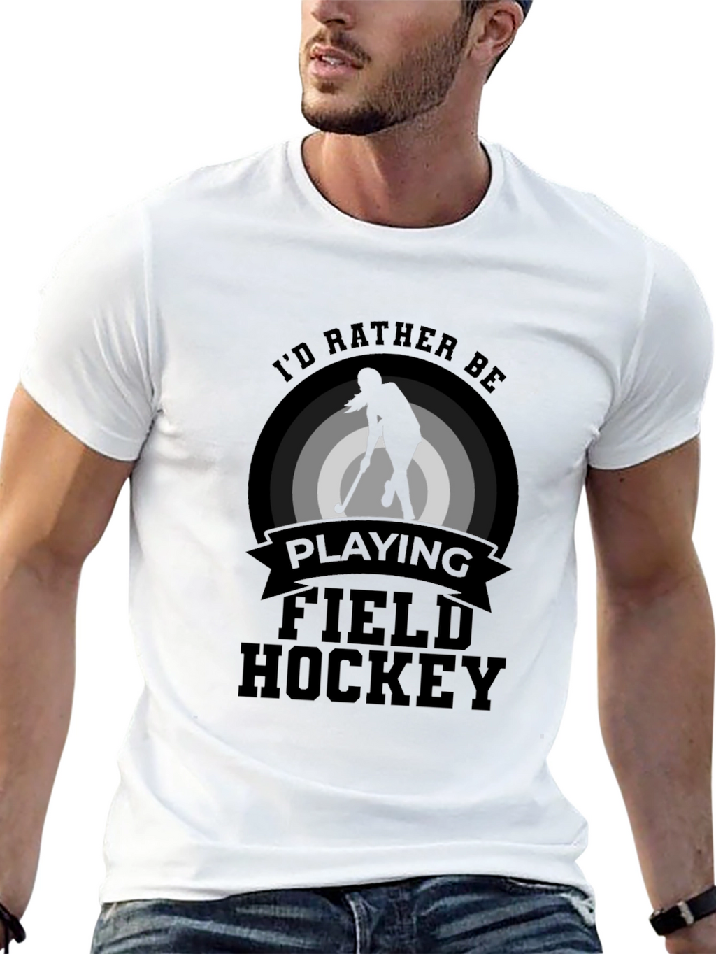 Field Hockey T-Shirt - Id Rather Be Playing