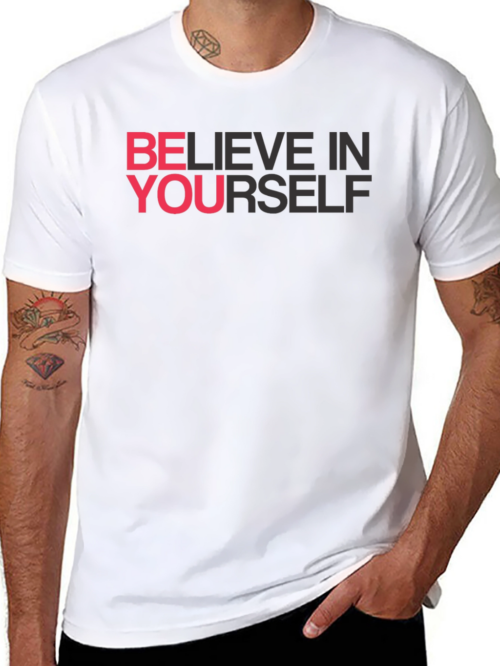 Believe In Yourself Graphic Tee - Black