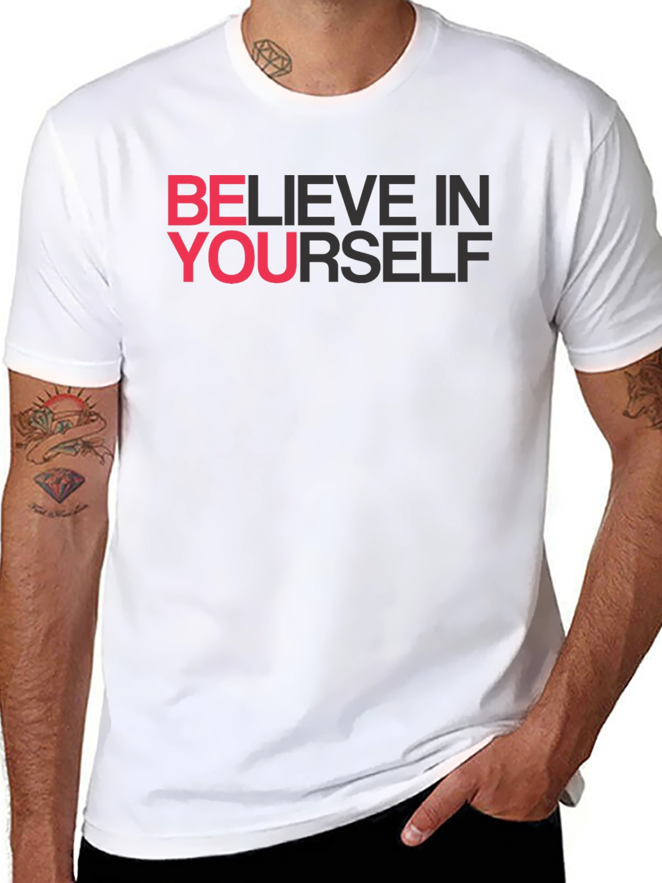 Believe In Yourself Graphic Tee - Black