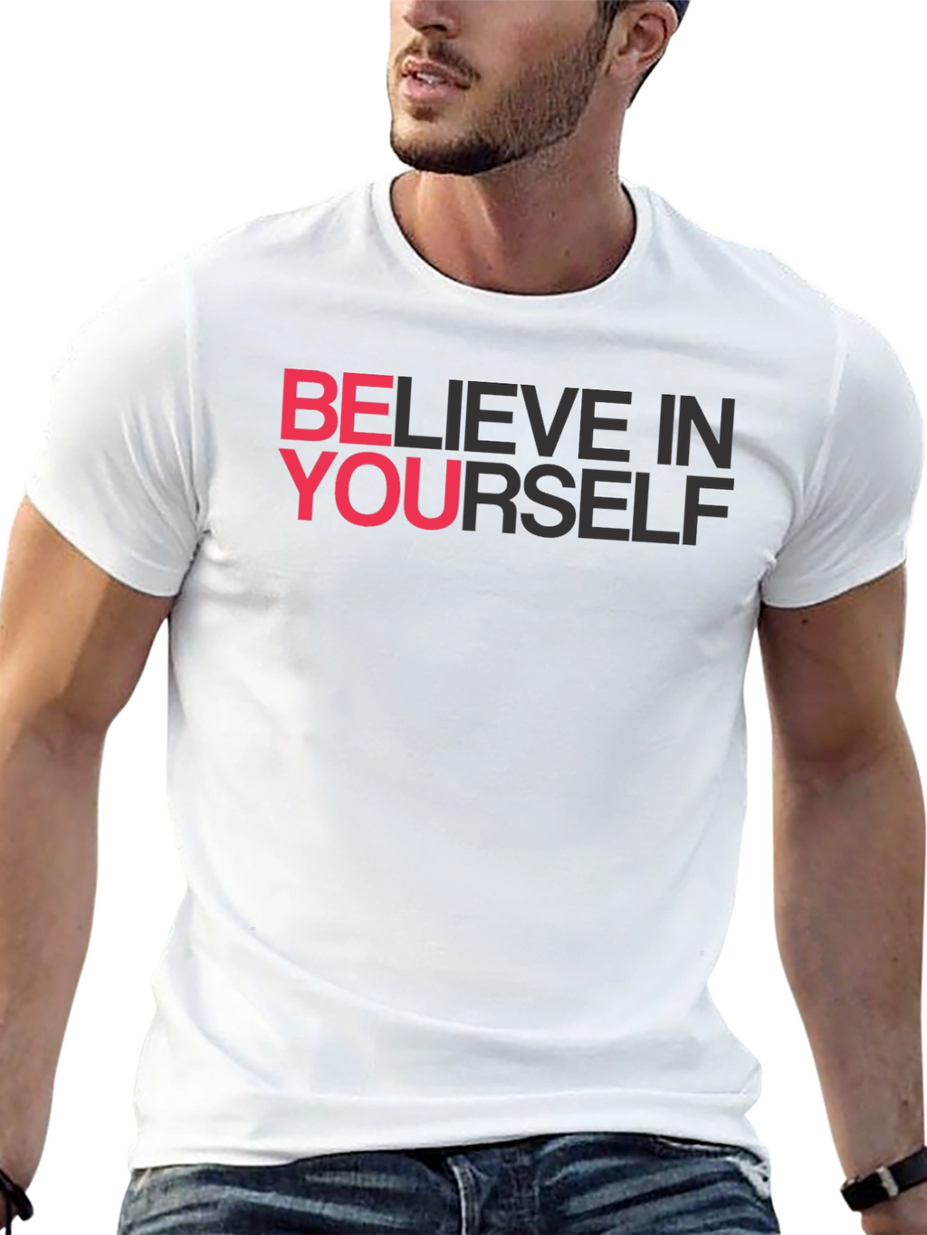 Believe In Yourself Graphic Tee - Black