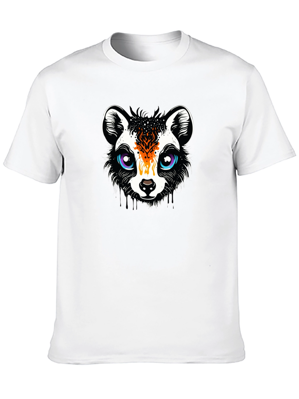 Funky Raccoon Graphic Tee - Black