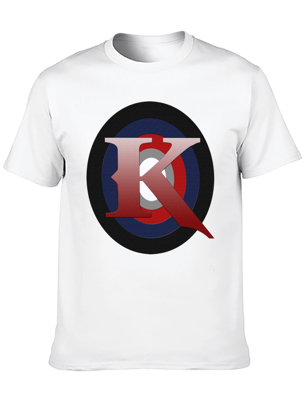 Letter K Target T-Shirt - Black Graphic Tee