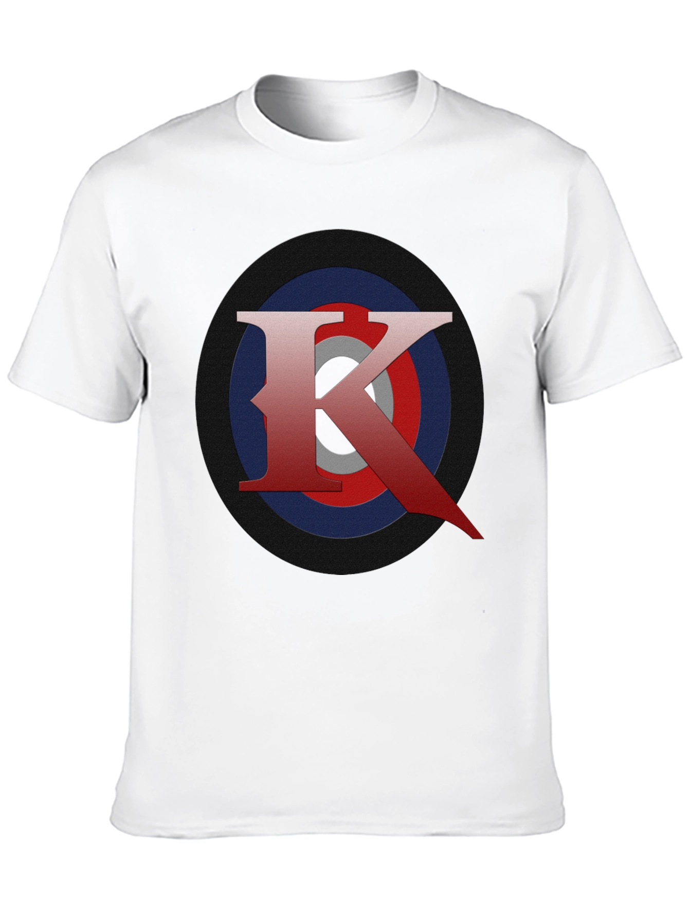 Letter K Target T-Shirt - Black Graphic Tee