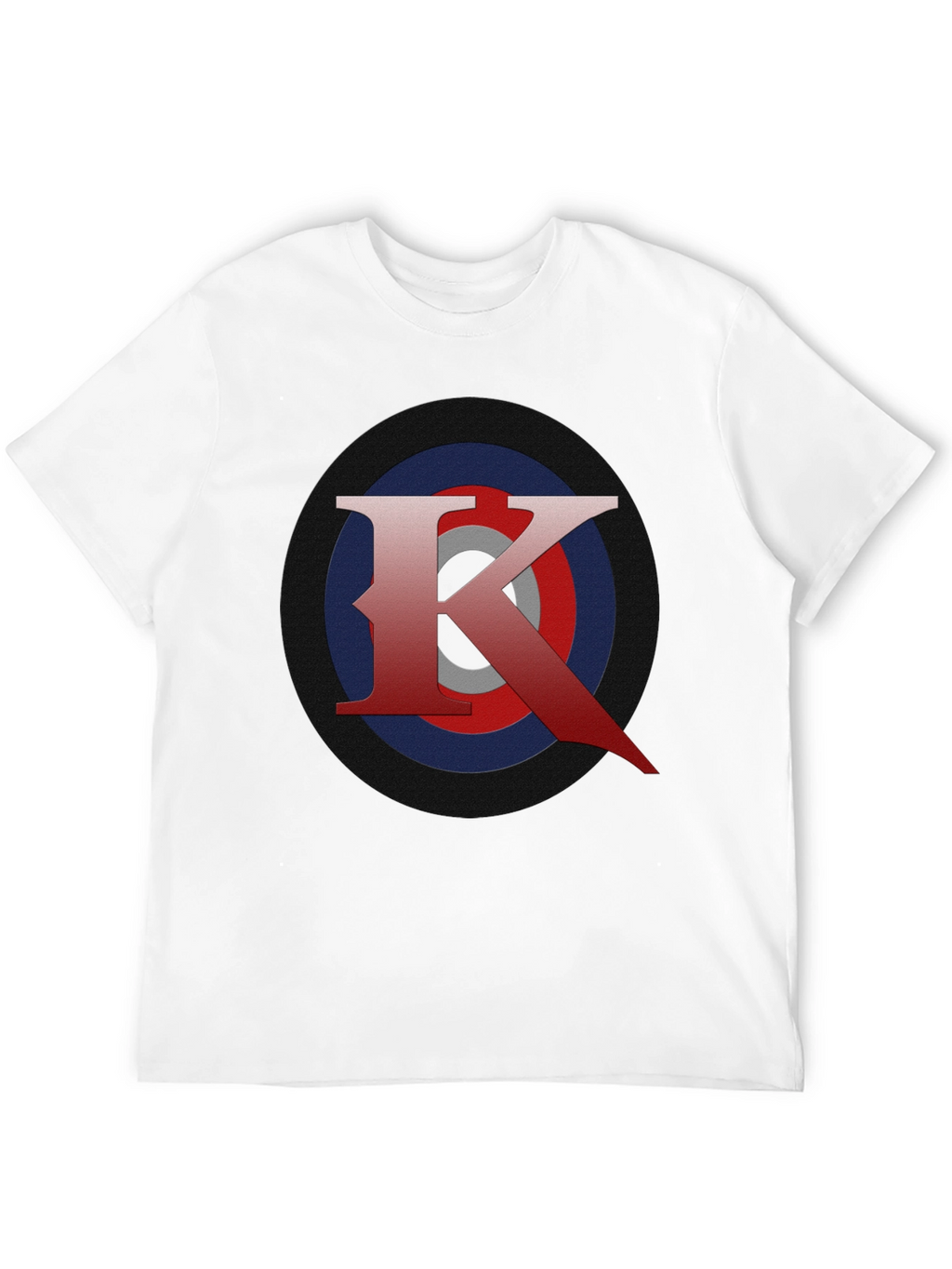 Letter K Target T-Shirt - Black Graphic Tee