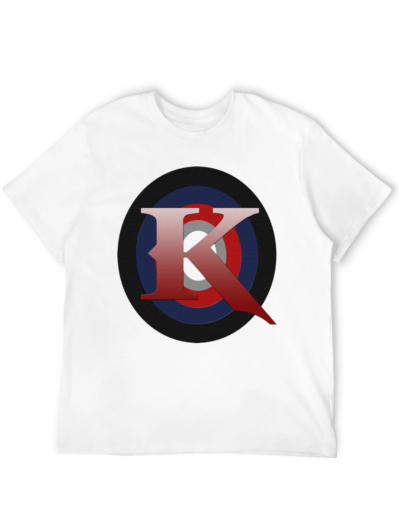 Letter K Target T-Shirt - Black Graphic Tee