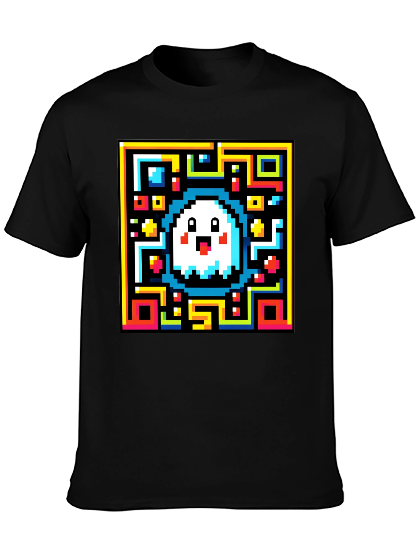 Pixel Ghost QR Code T-Shirt - Unique Design!