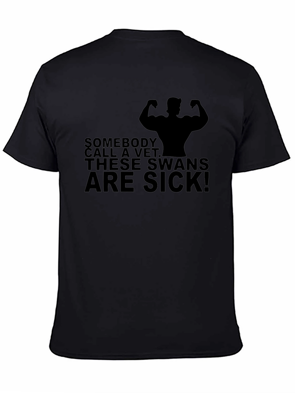 Sick Swans Graphic T-Shirt - Black