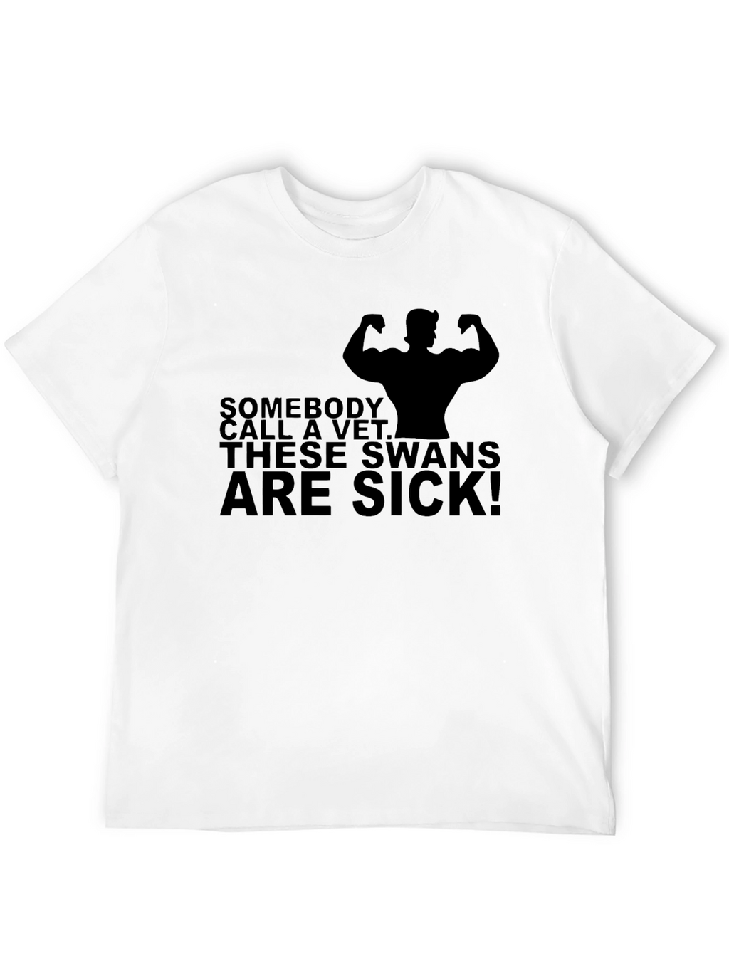 Sick Swans Graphic T-Shirt - Black