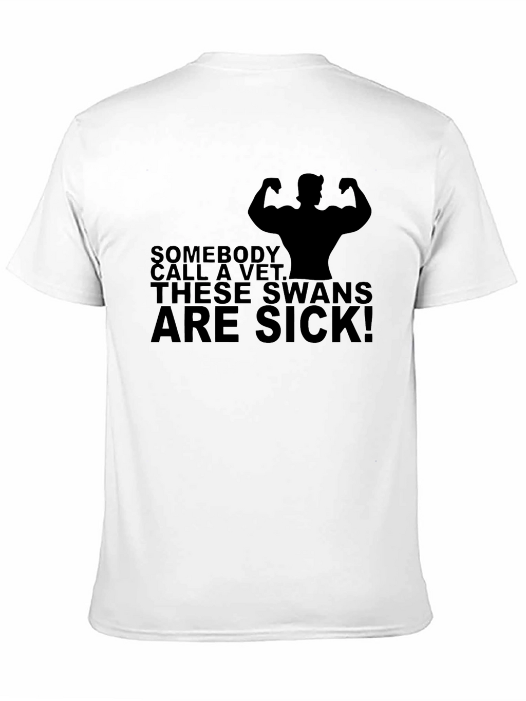 Sick Swans Graphic T-Shirt - Black