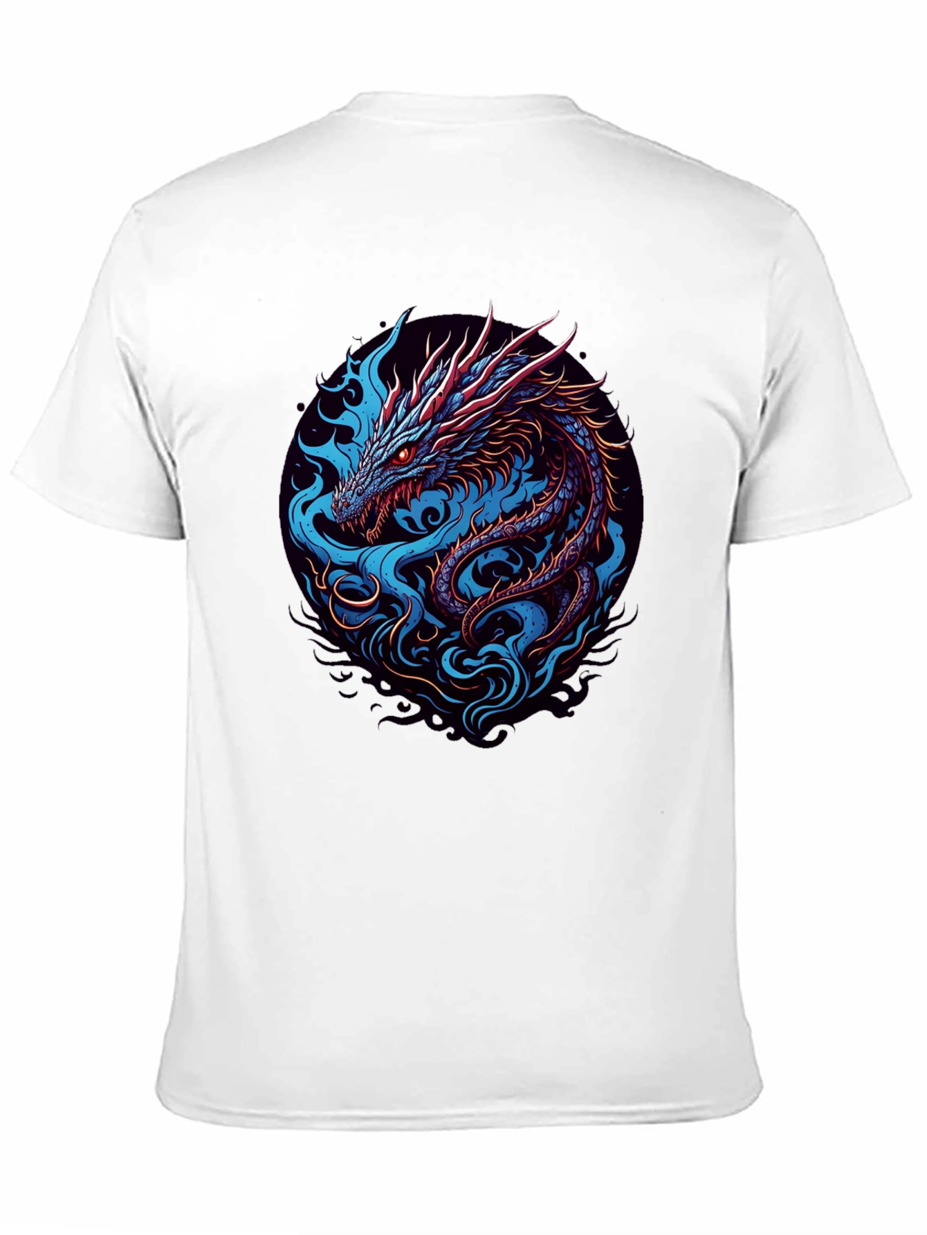Dragon Graphic Tee - Black Cotton T-Shirt