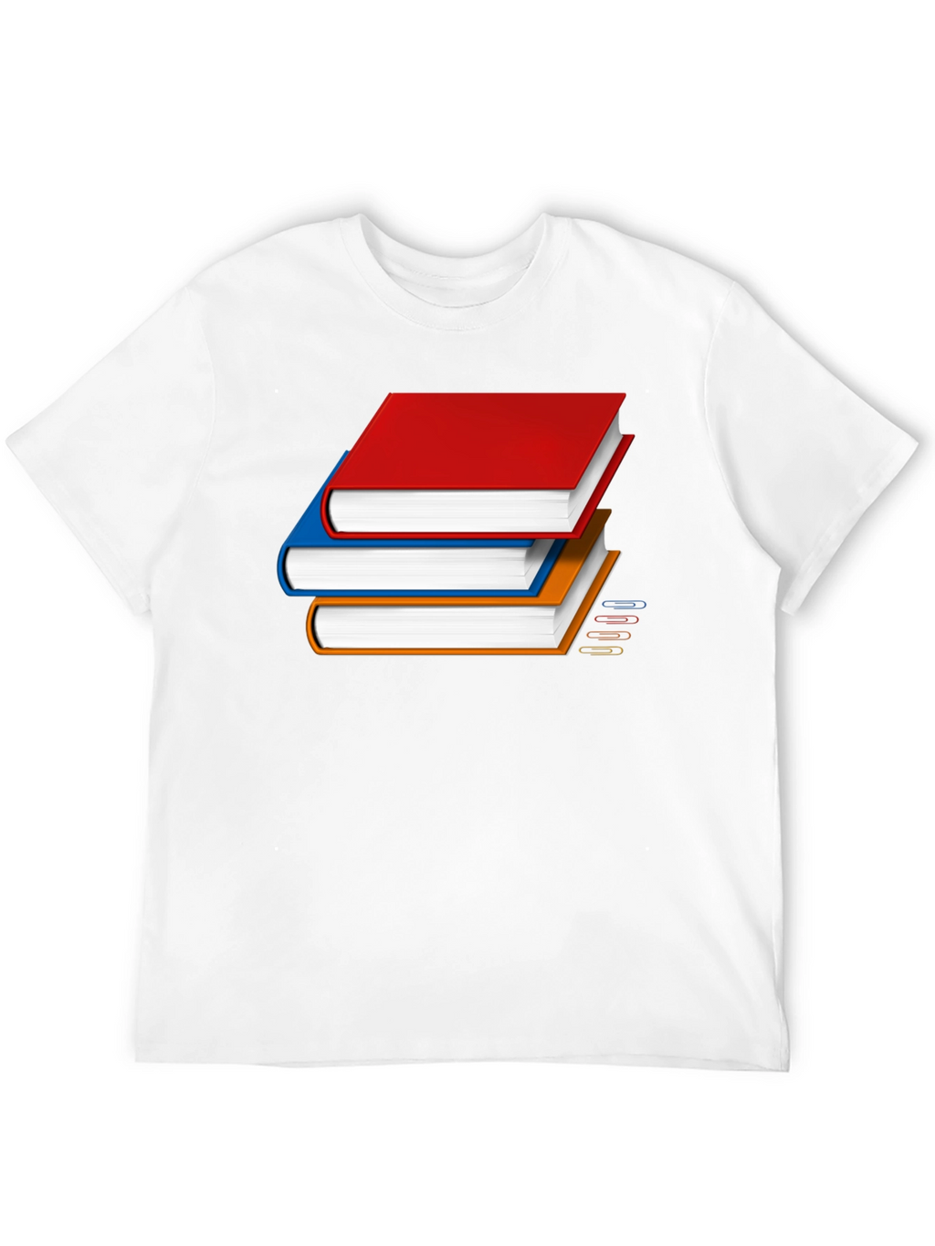 Book Stack Graphic T-Shirt - Novelty Reader Tee