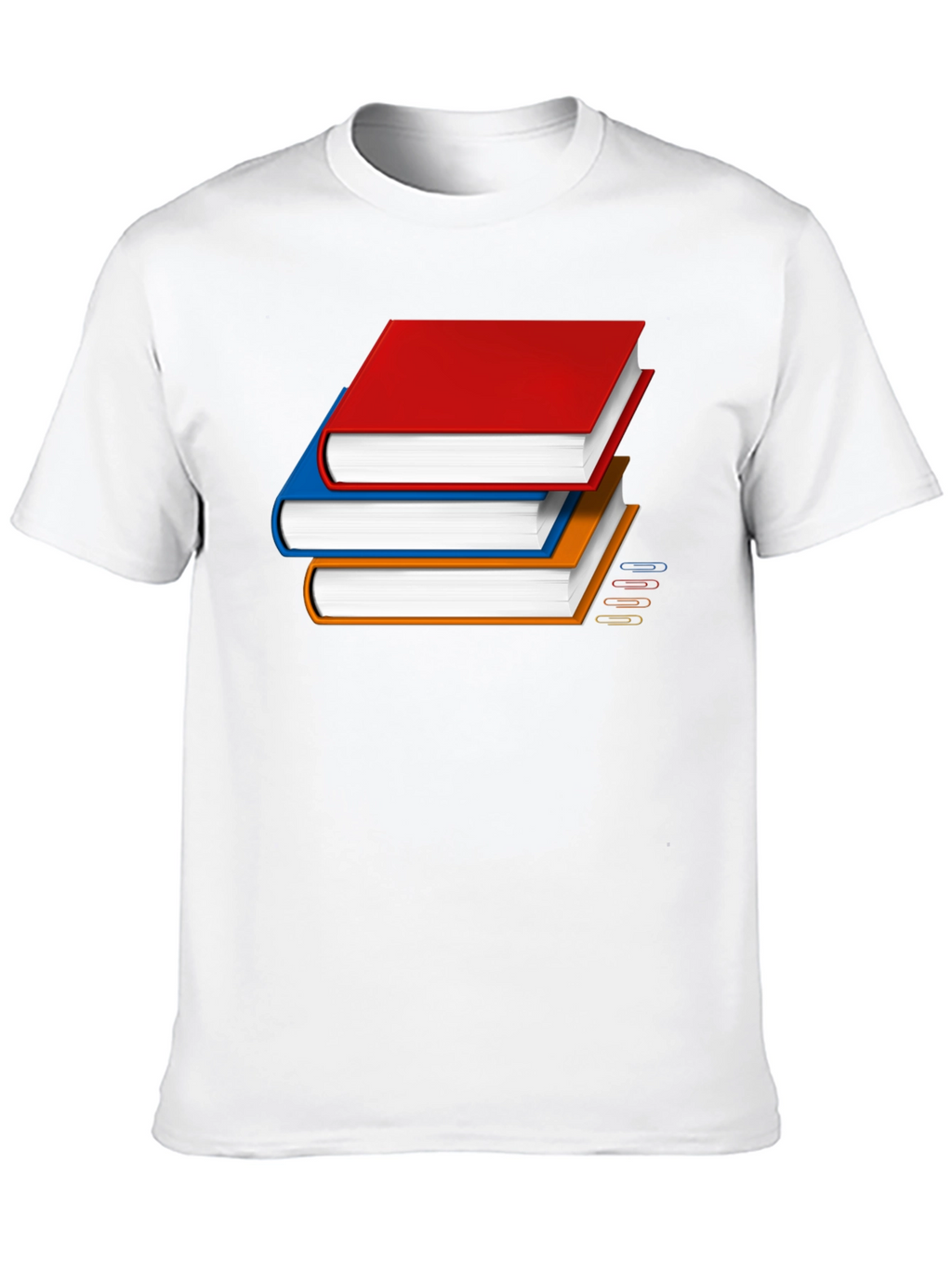 Book Stack Graphic T-Shirt - Novelty Reader Tee