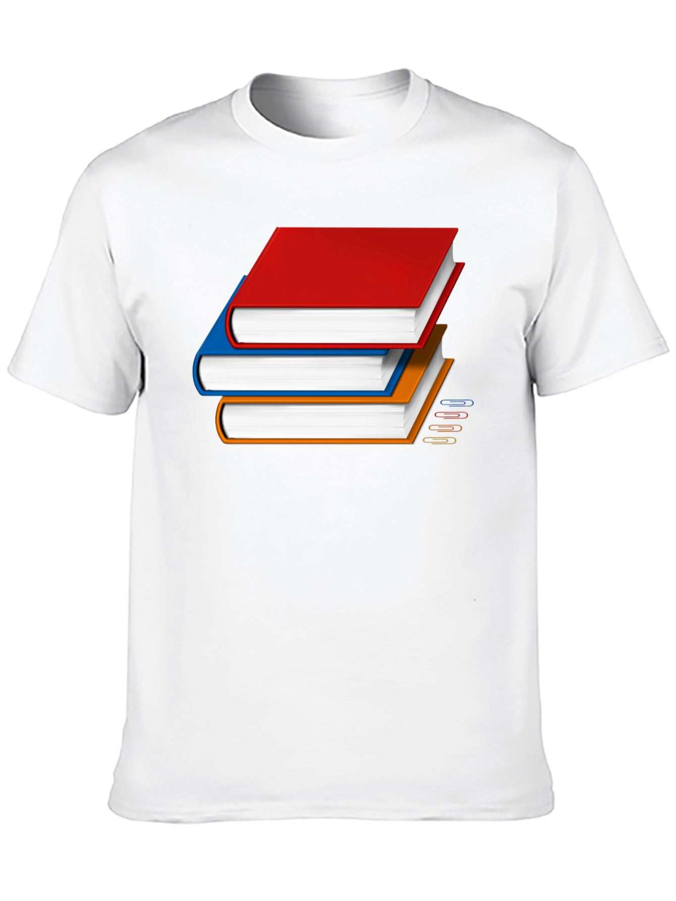 Book Stack Graphic T-Shirt - Novelty Reader Tee