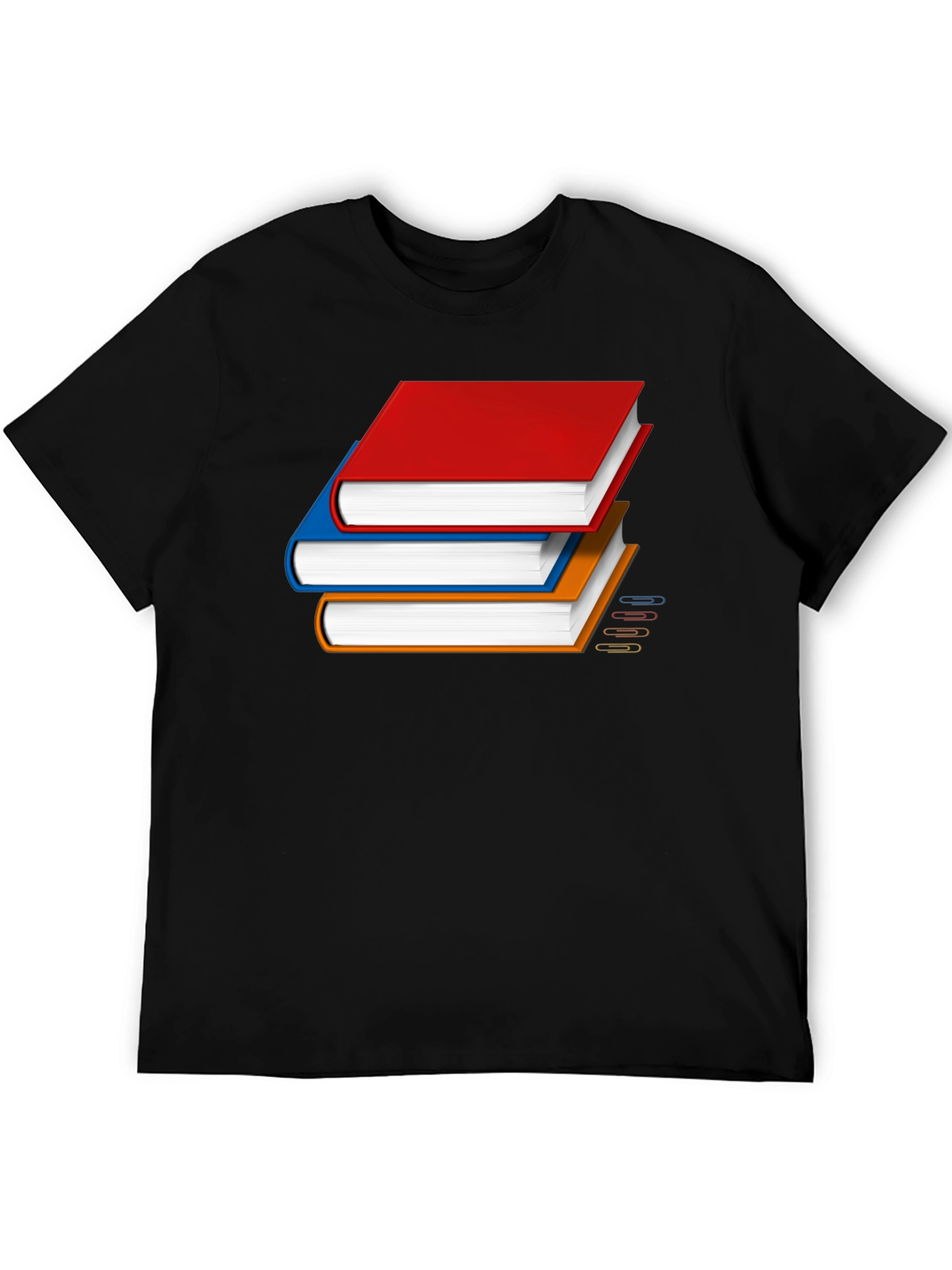 Book Stack Graphic T-Shirt - Novelty Reader Tee