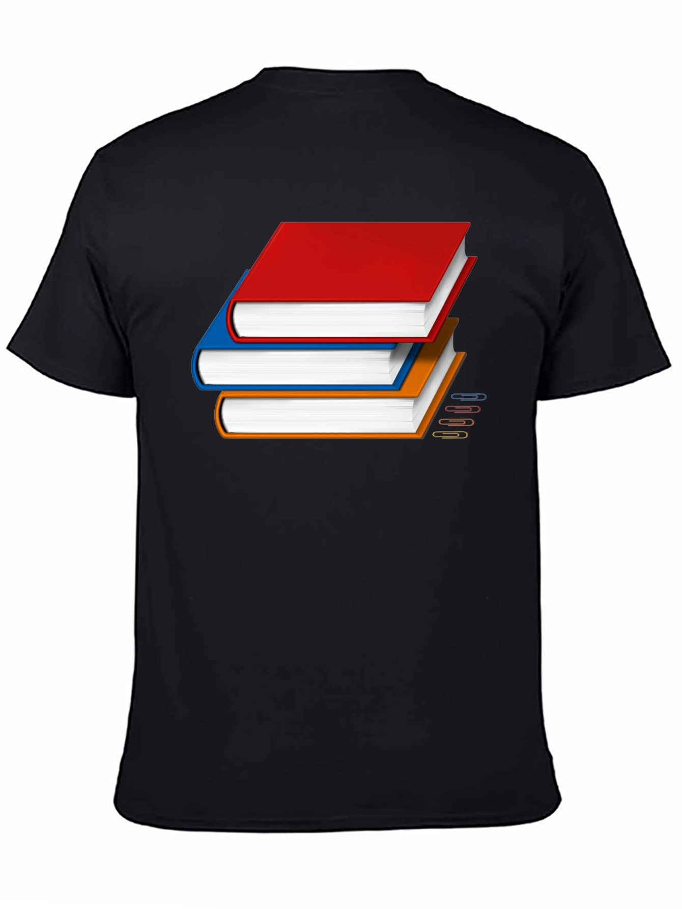 Book Stack Graphic T-Shirt - Novelty Reader Tee