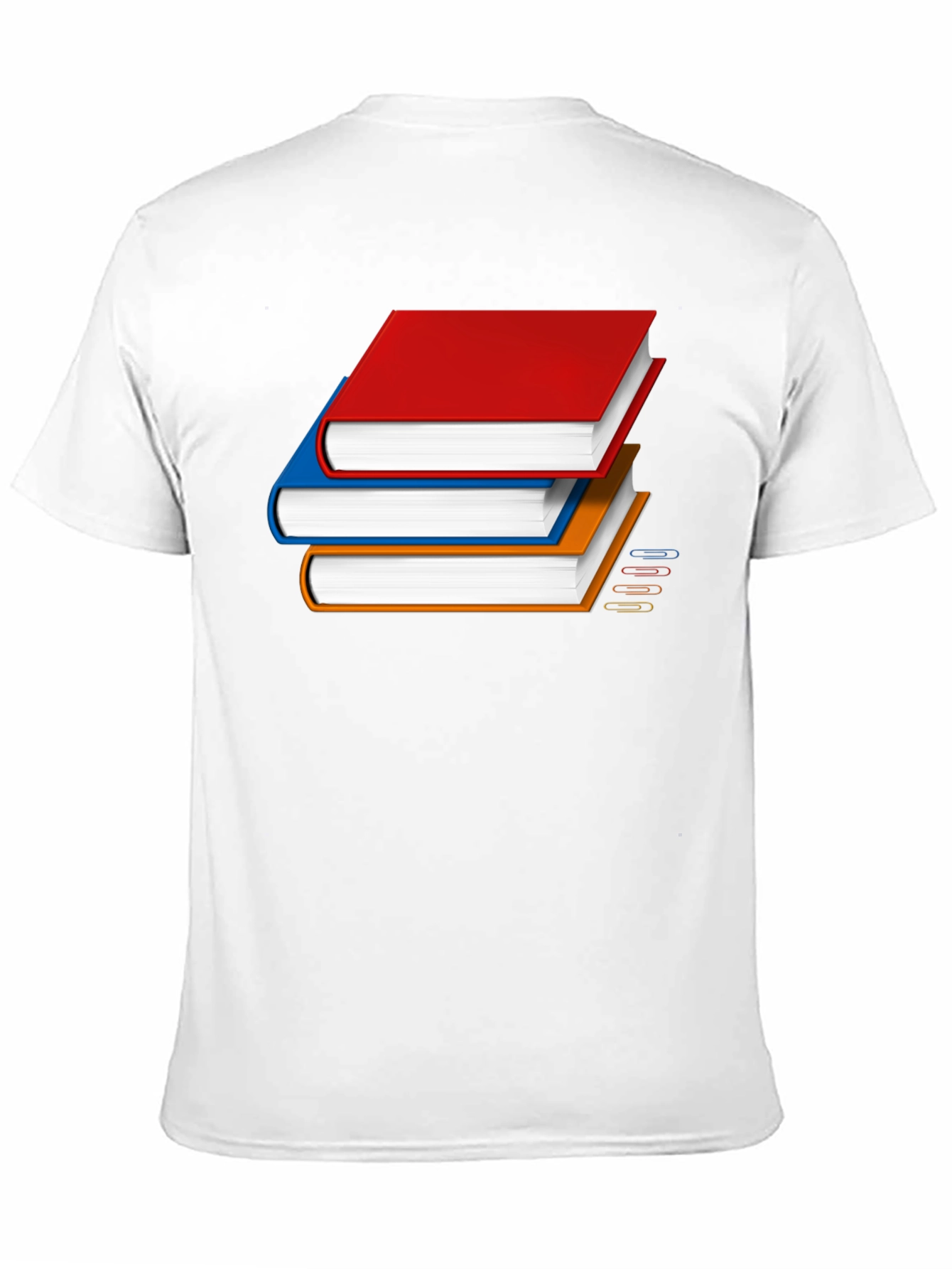 Book Stack Graphic T-Shirt - Novelty Reader Tee
