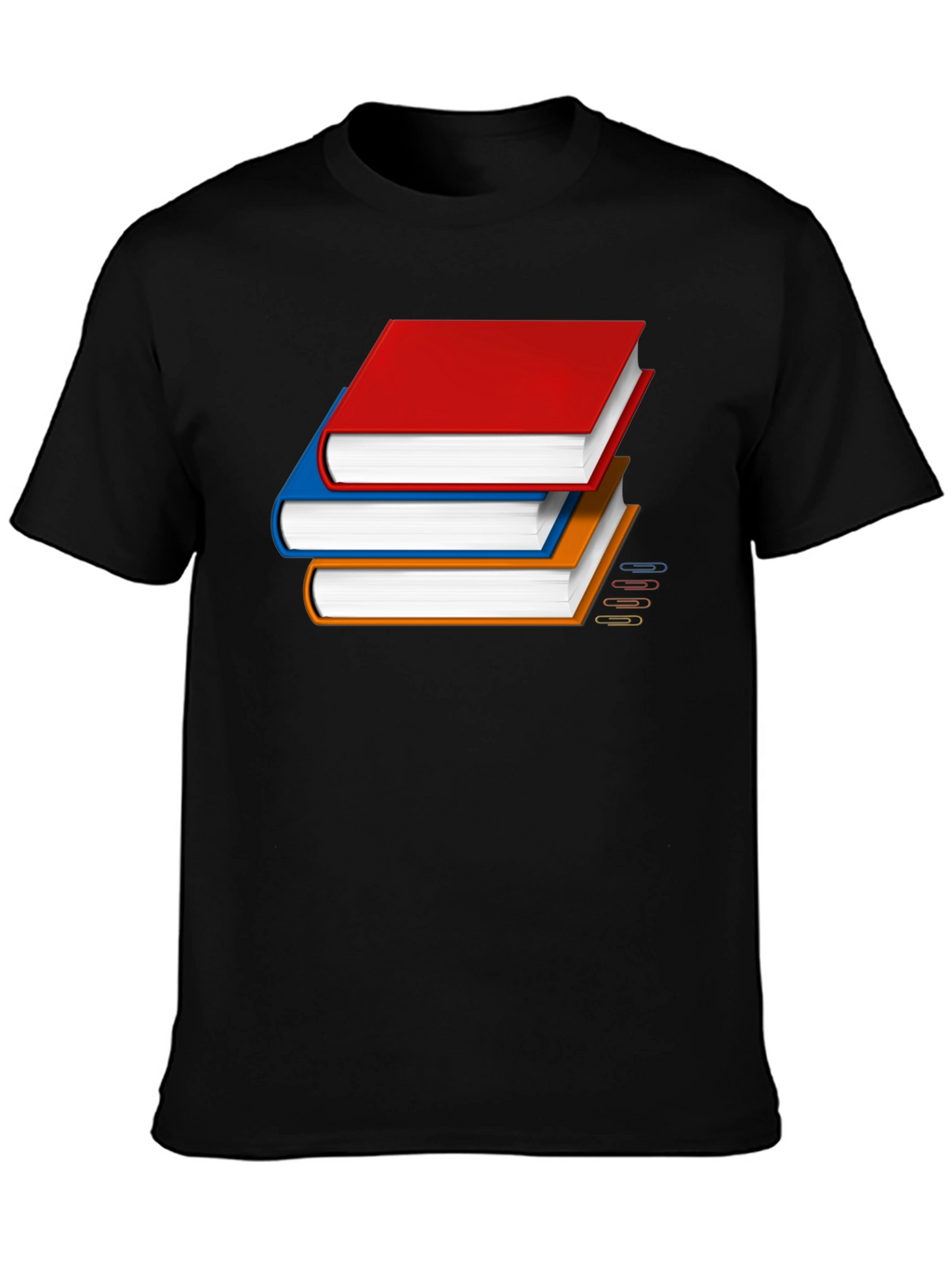 Book Stack Graphic T-Shirt - Novelty Reader Tee